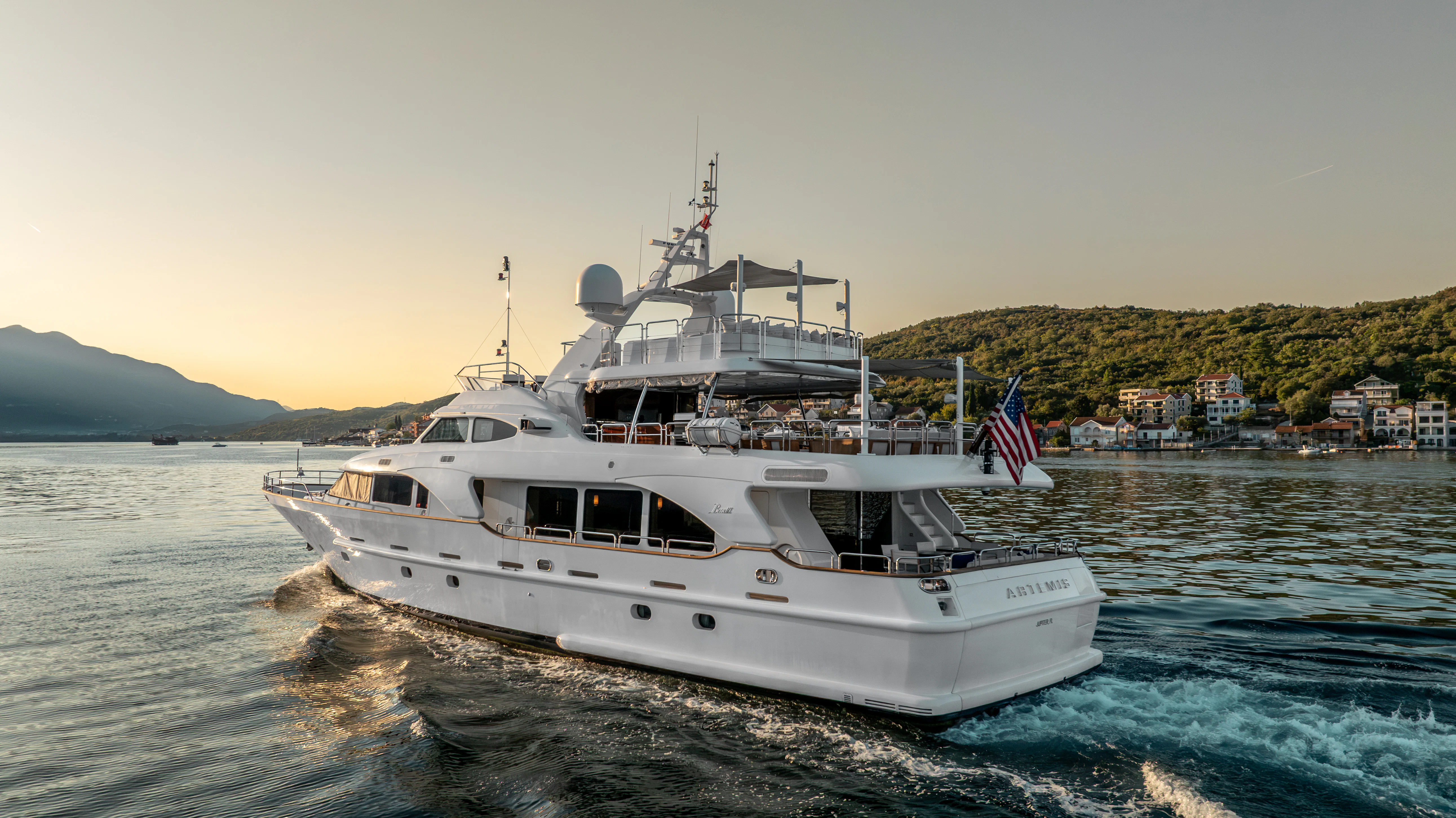 a boat on the water aboard ARTEMIS Yacht for Sale