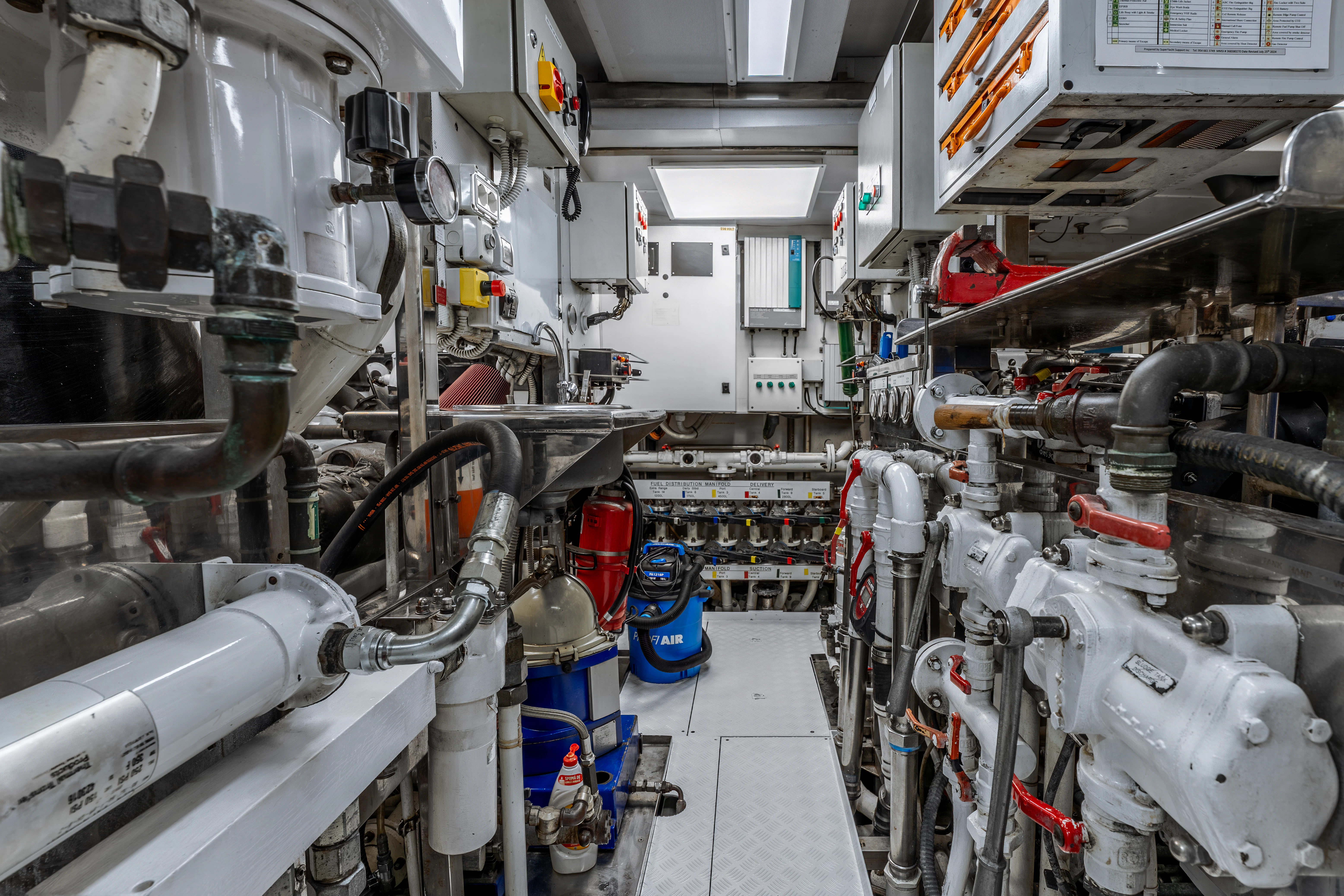 a room with machinery aboard ARTEMIS Yacht for Sale