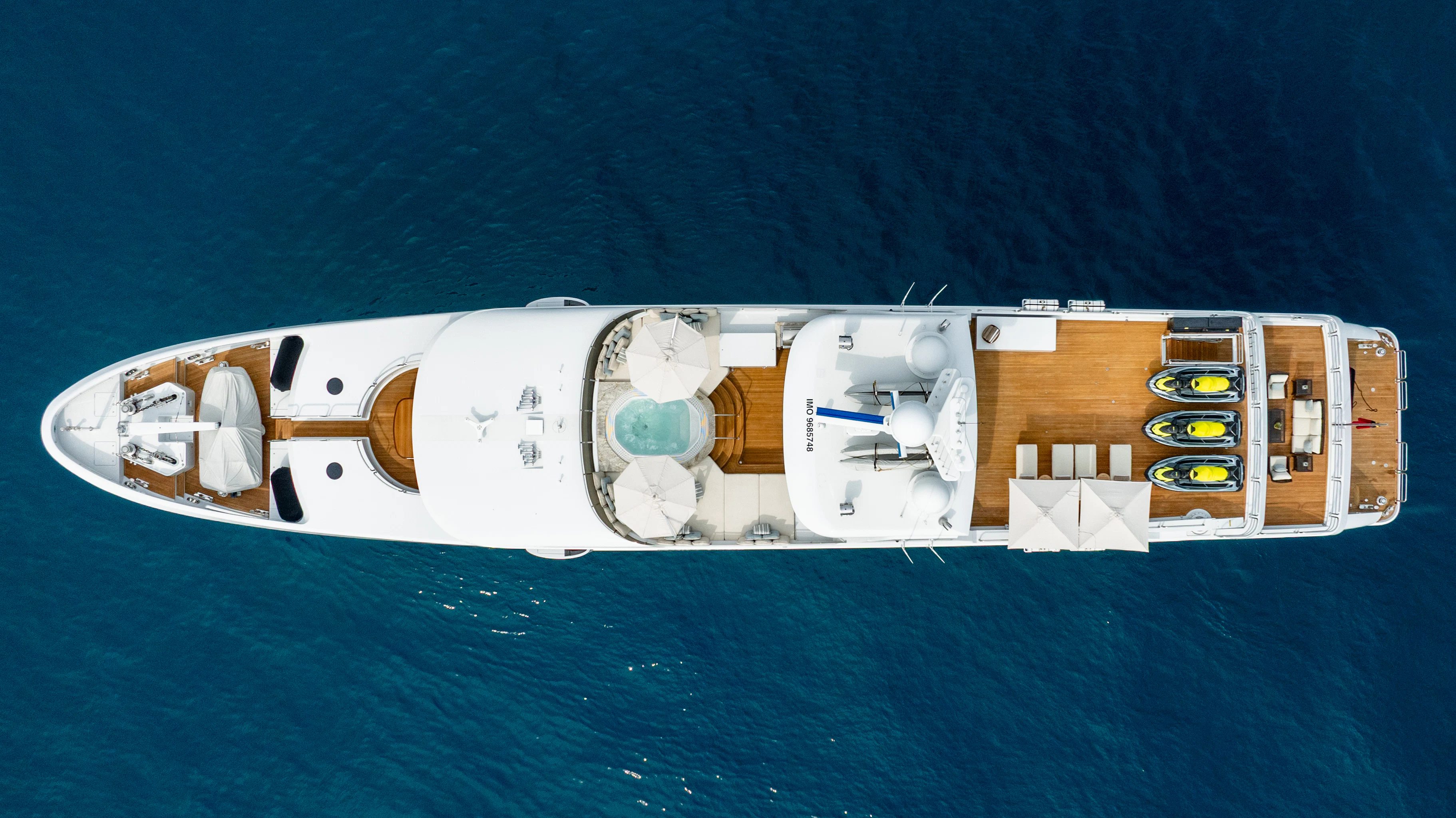 a space ship in the ocean aboard SILVER LINING Yacht for Sale