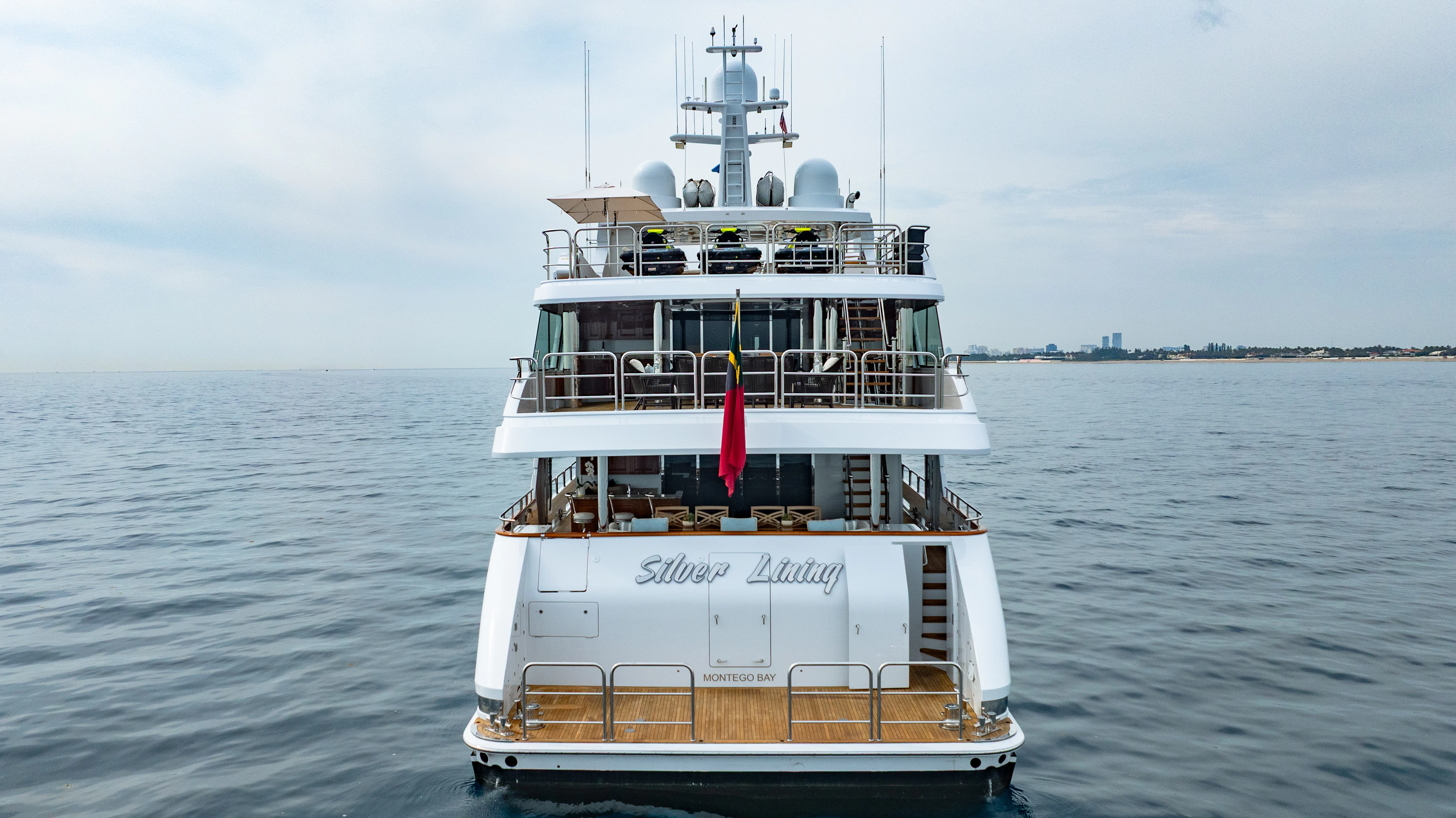 a boat in the water aboard SILVER LINING Yacht for Sale