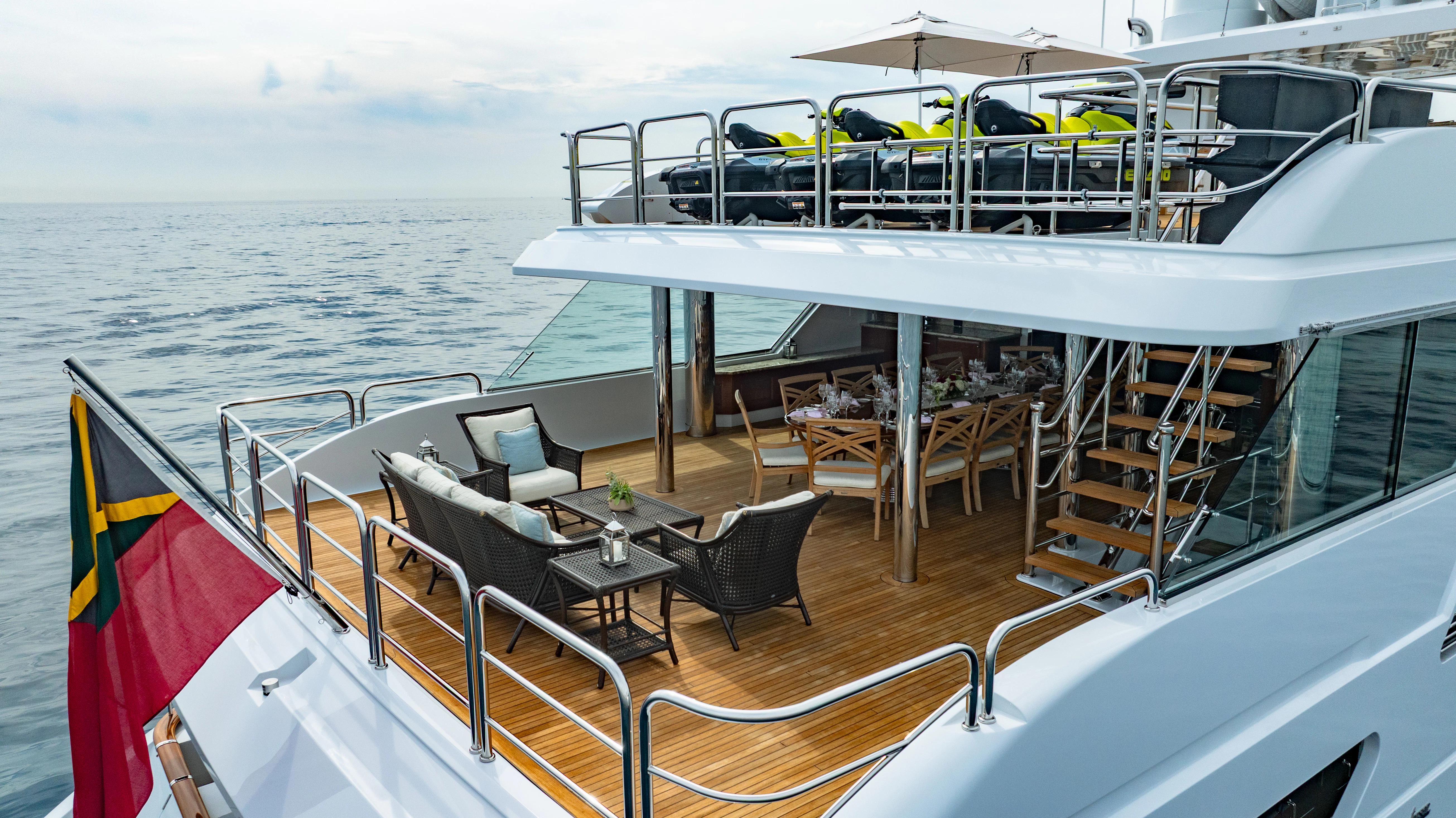 a boat on the water aboard SILVER LINING Yacht for Sale