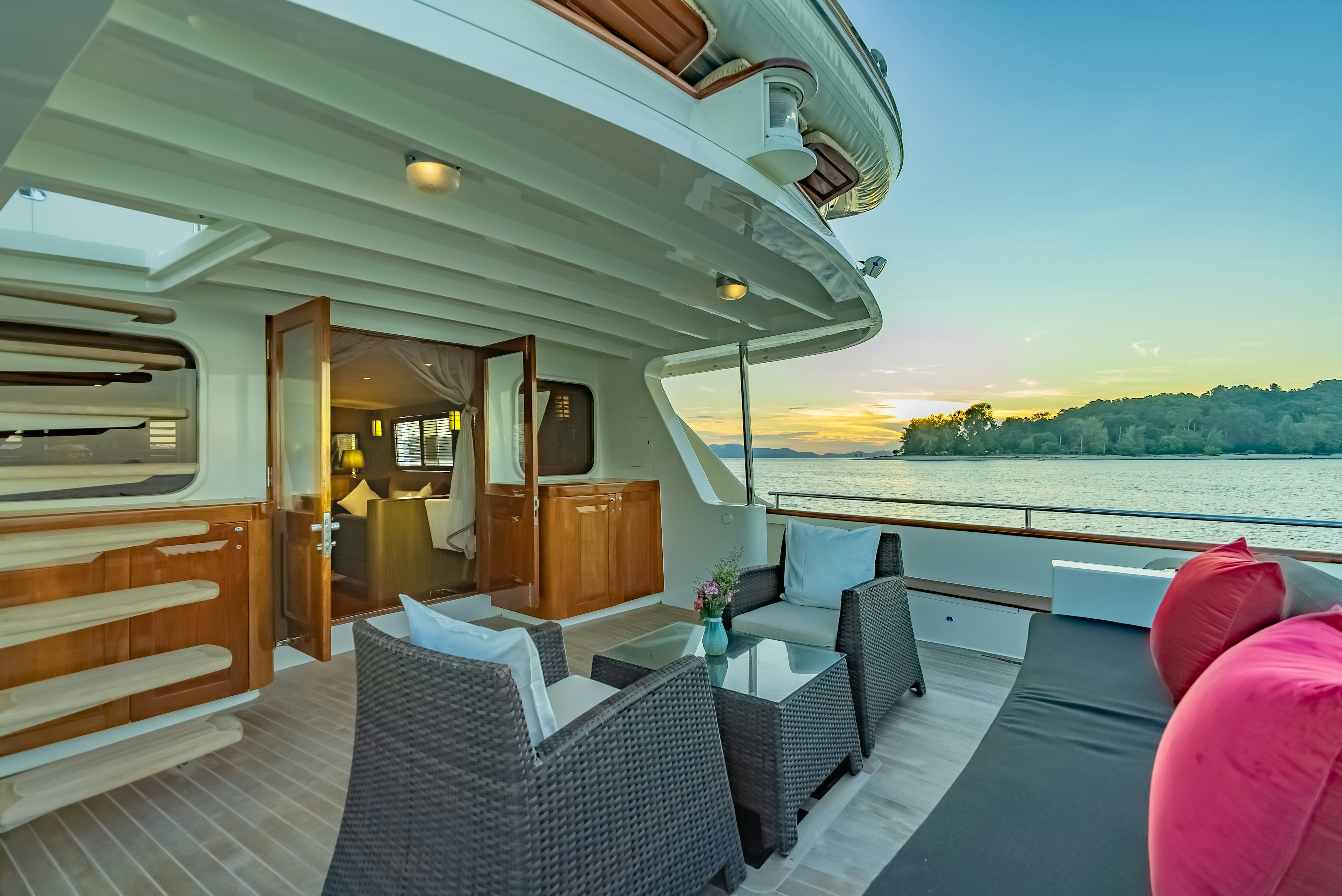 a boat on the water aboard THEA Yacht for Sale