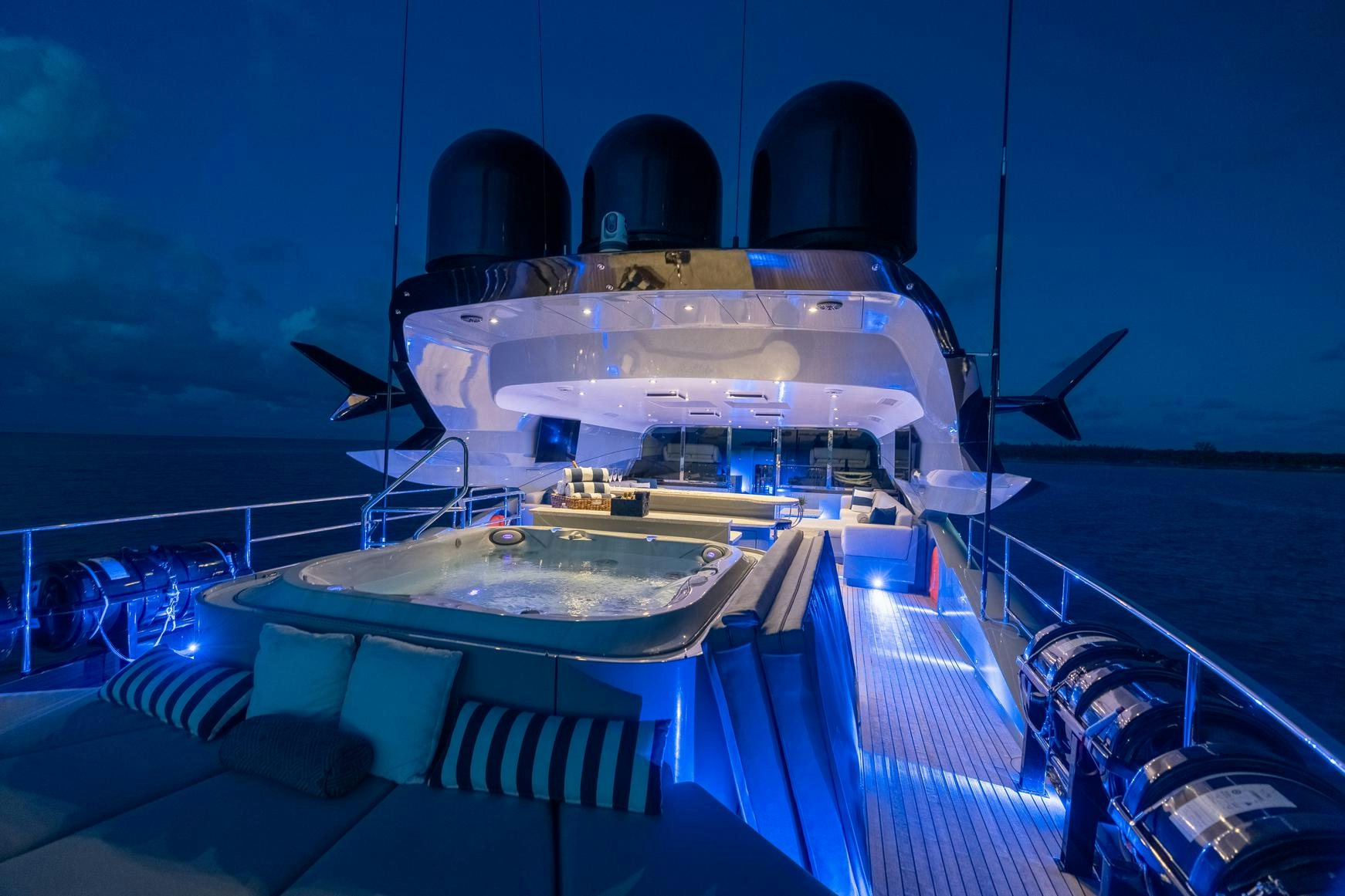 a boat on the water aboard AQUANOVA Yacht for Charter