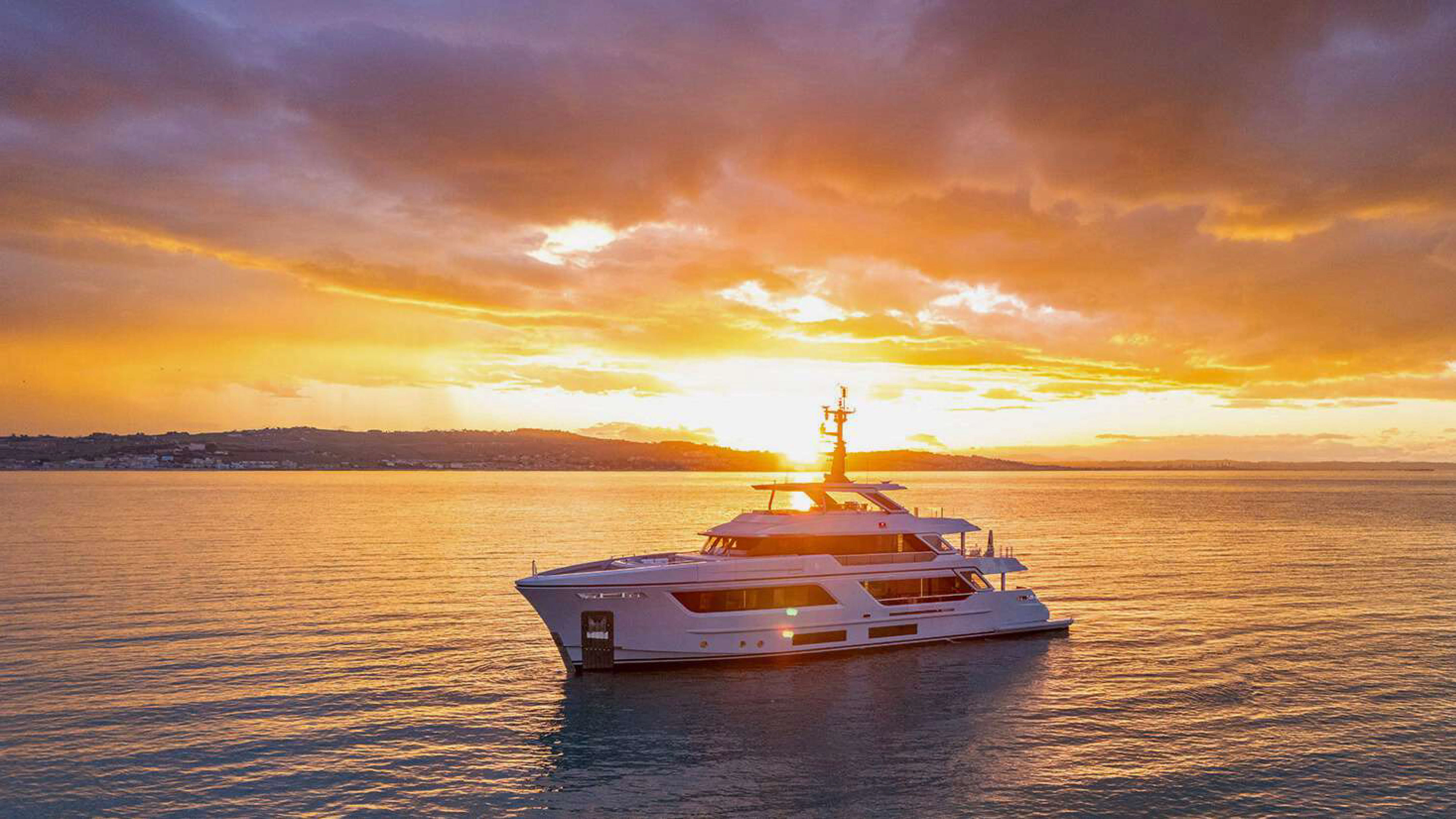 a boat in the water aboard PAZIENZA Yacht for Charter