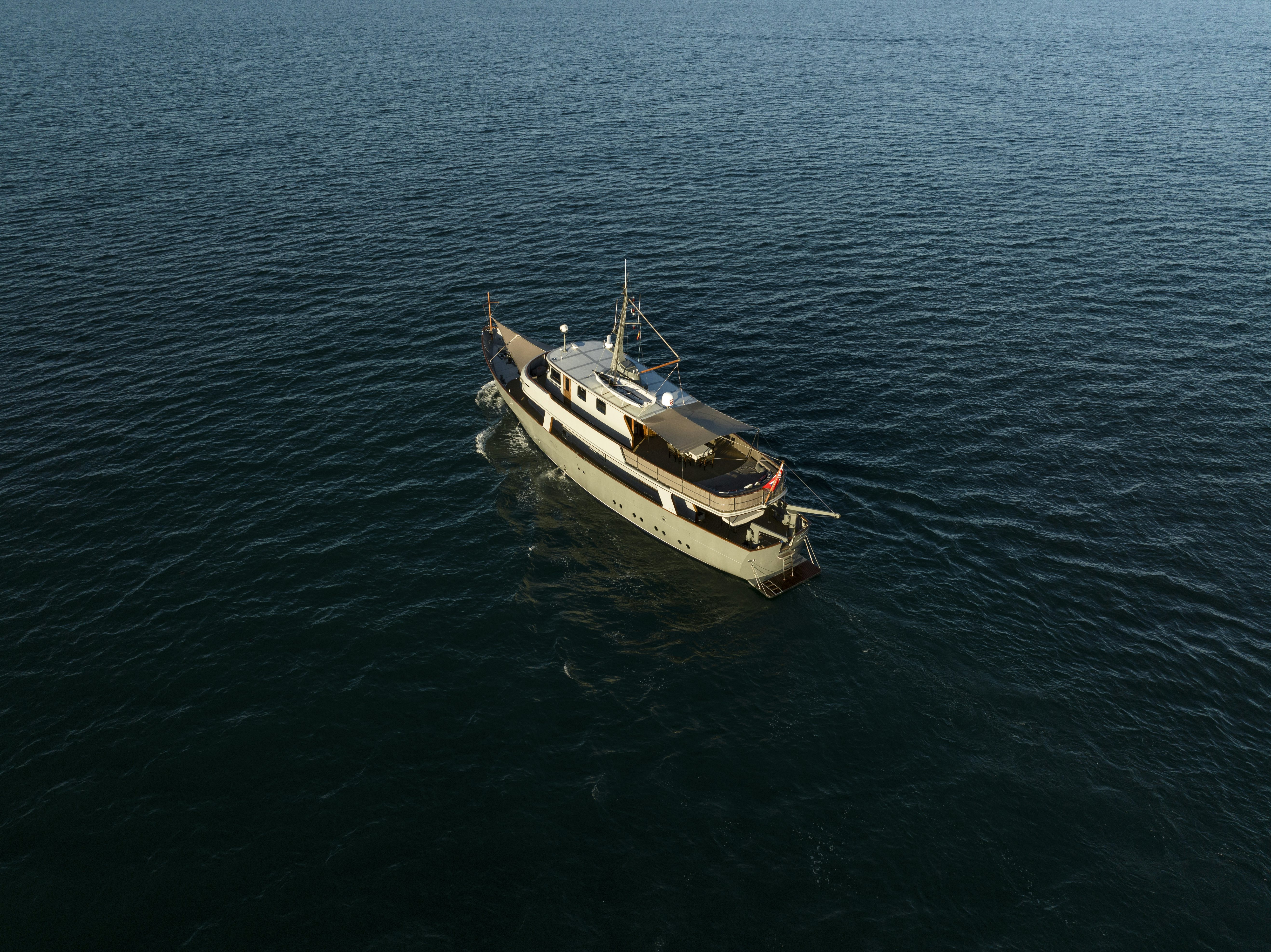 a boat in the water aboard LA FENICE Yacht for Sale