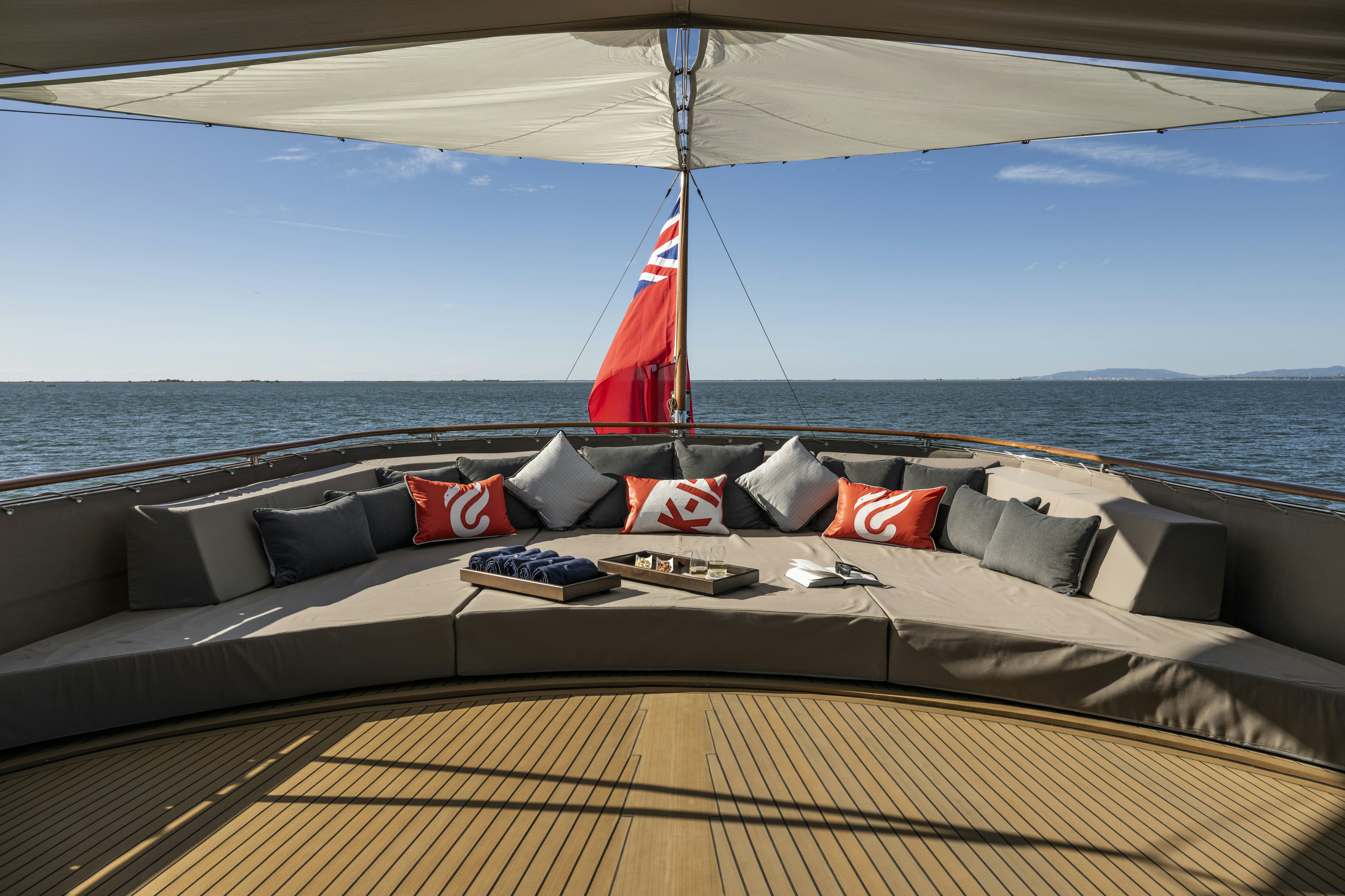 a boat on the water aboard LA FENICE Yacht for Sale