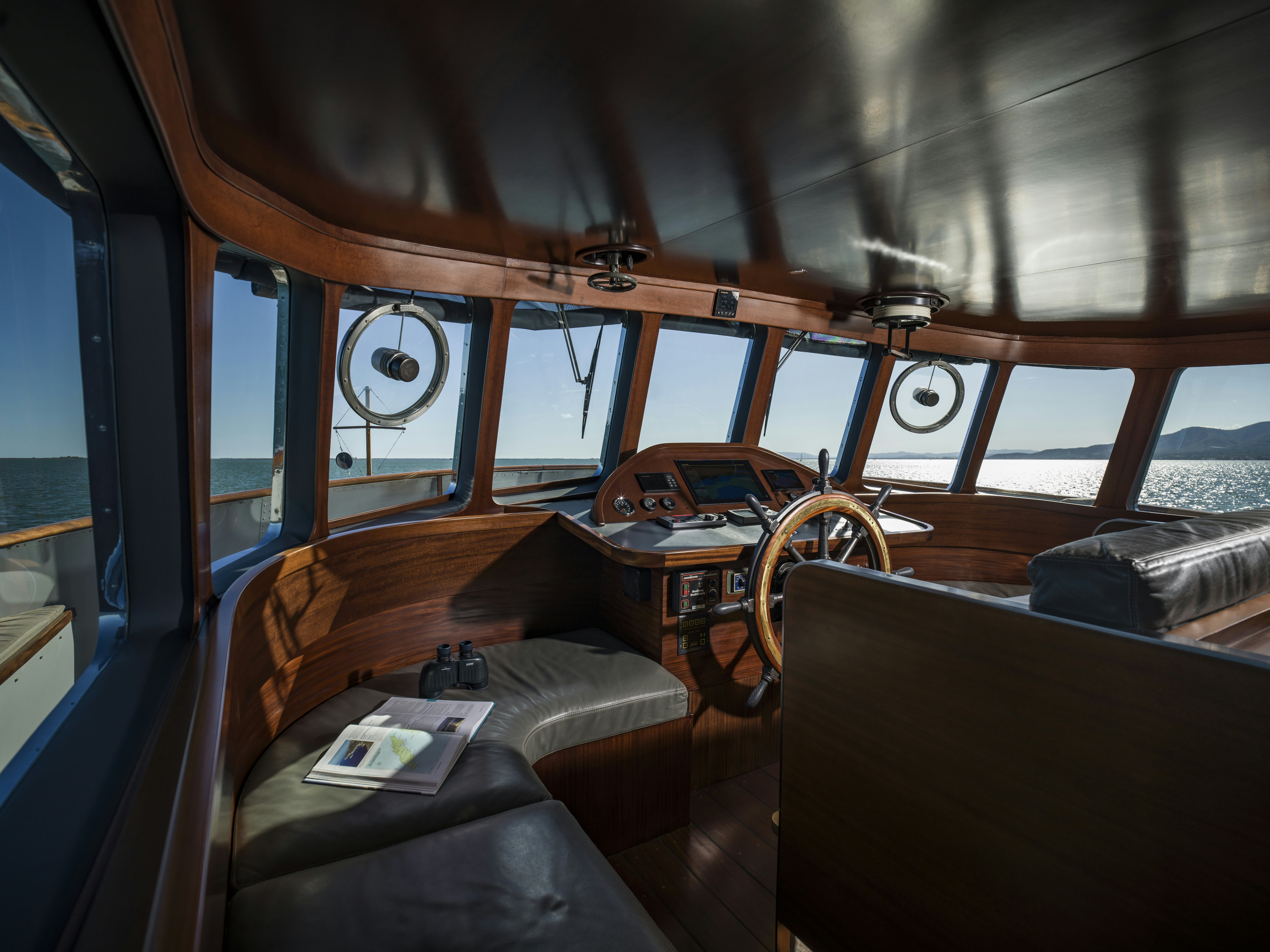 inside of a train aboard LA FENICE Yacht for Sale