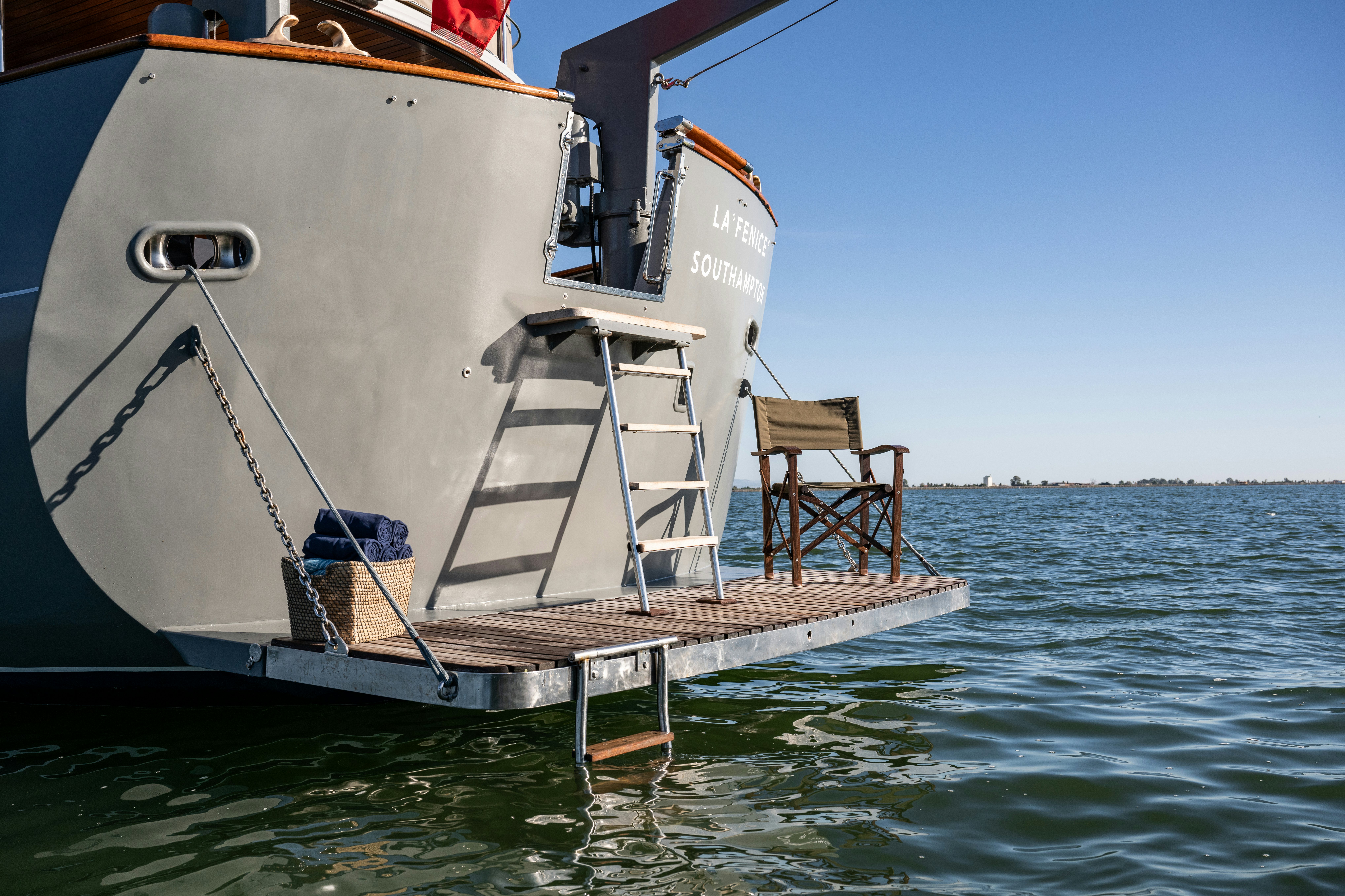 a boat on the water aboard LA FENICE Yacht for Sale