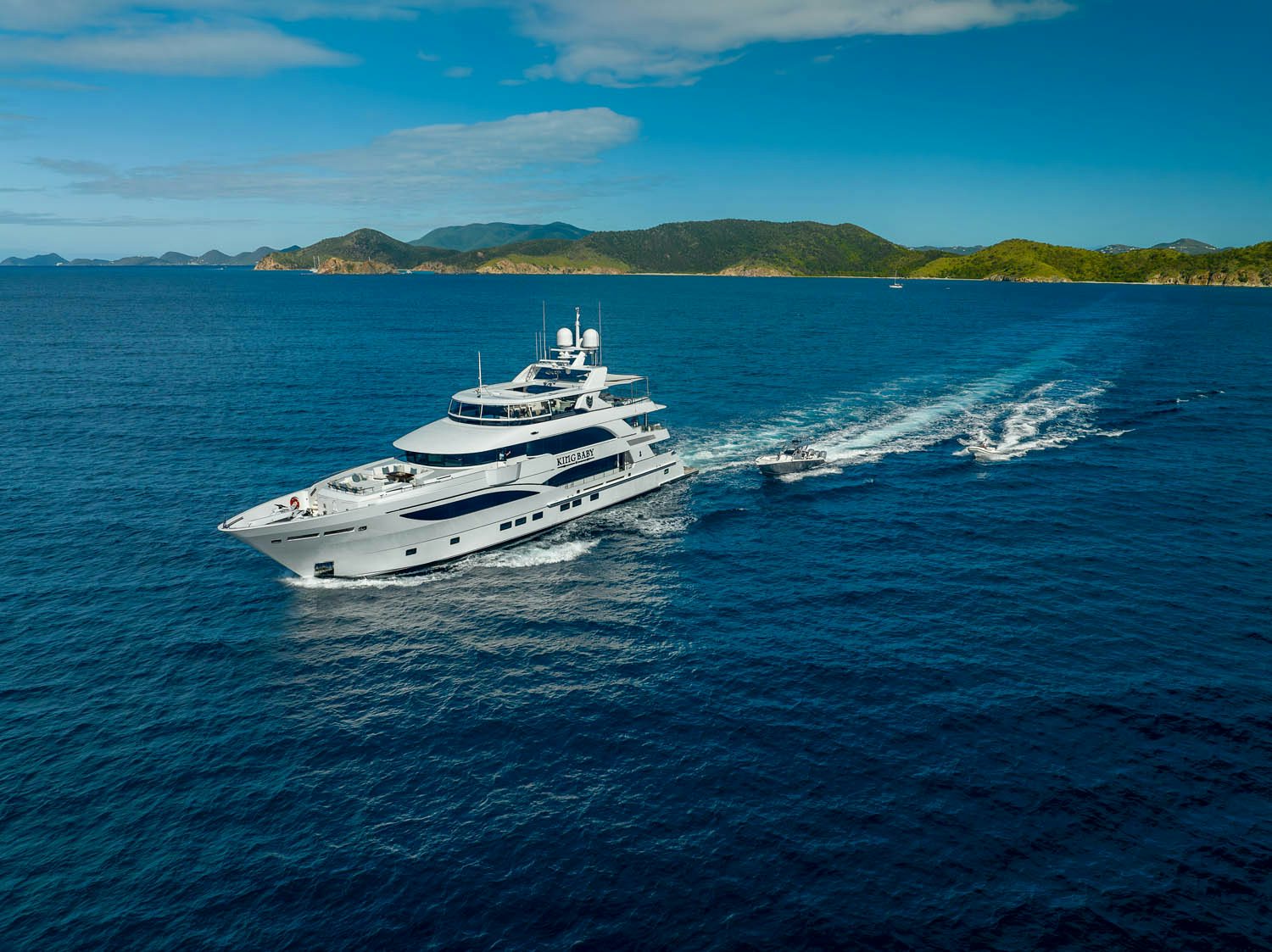 a boat on the water aboard KING BABY Yacht for Charter