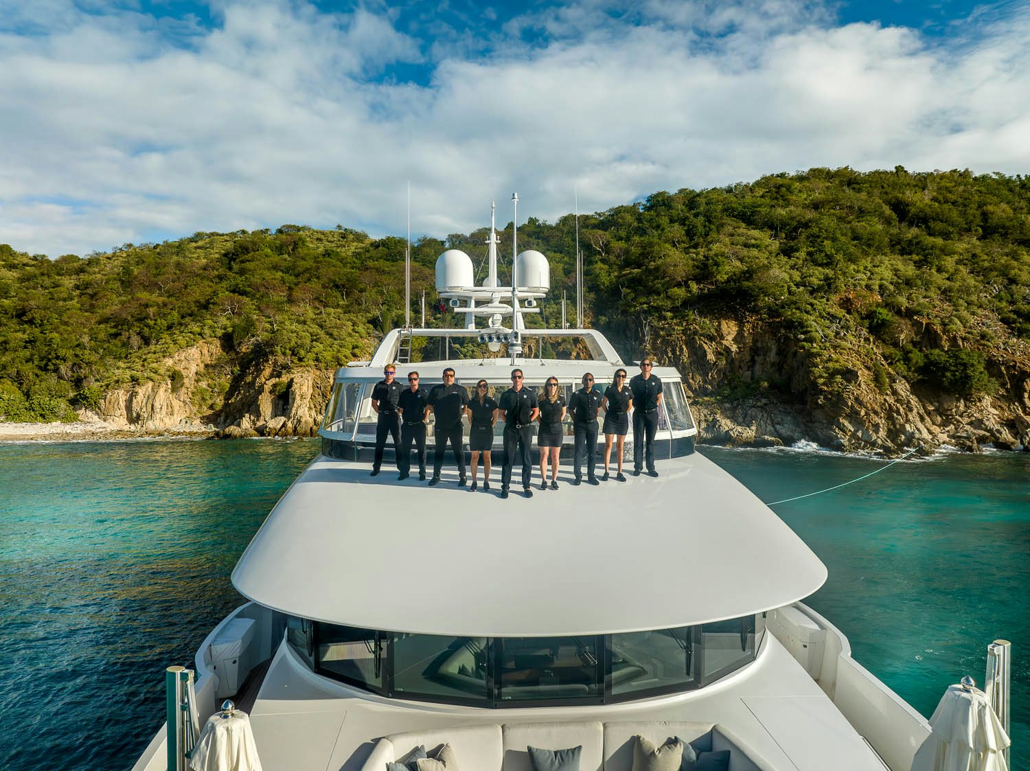 a group of people on a boat aboard KING BABY Yacht for Charter