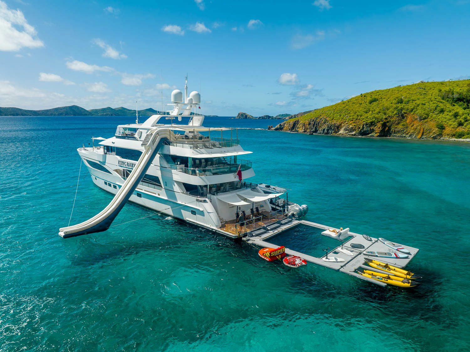 a ship in the water aboard KING BABY Yacht for Charter