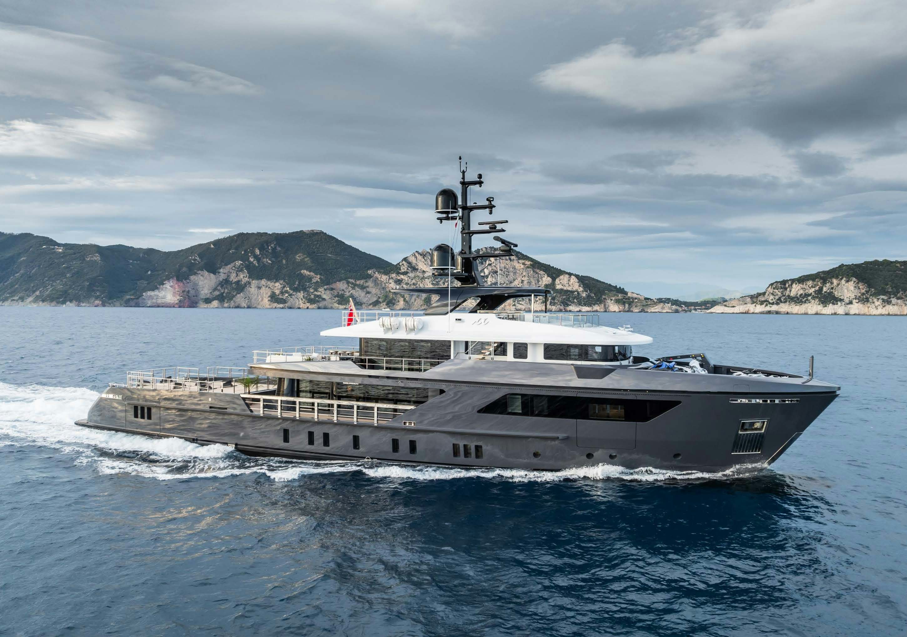 a boat on the water aboard M Yacht for Sale