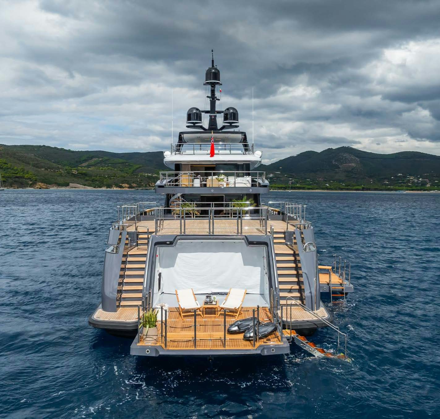 a boat on the water aboard M Yacht for Sale
