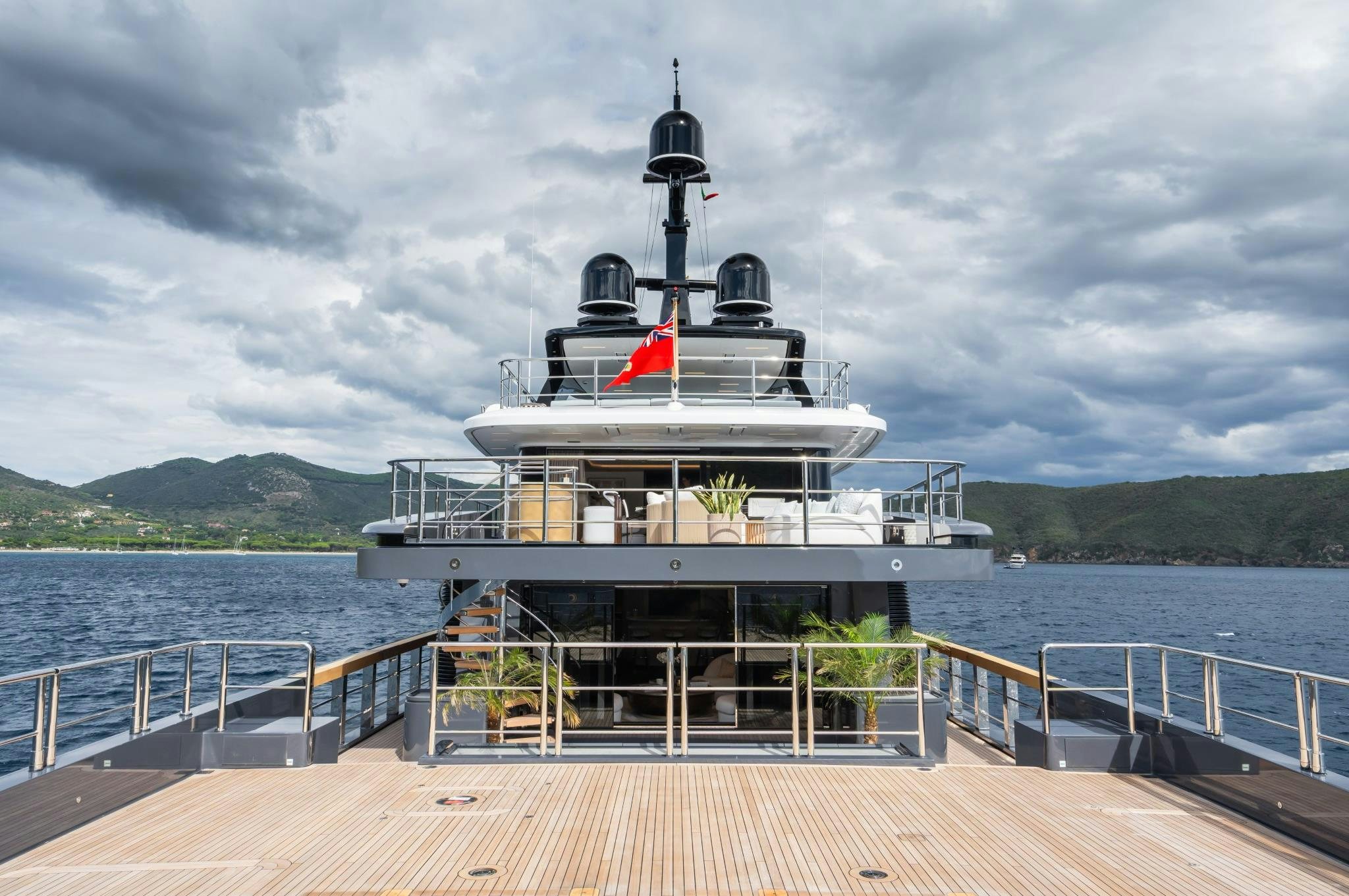 a boat on a body of water aboard M Yacht for Sale