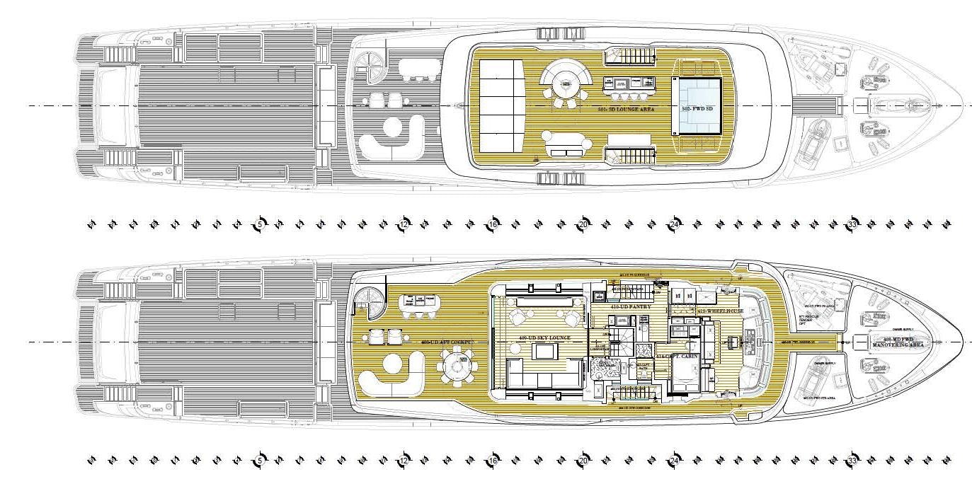 diagram aboard M Yacht for Sale