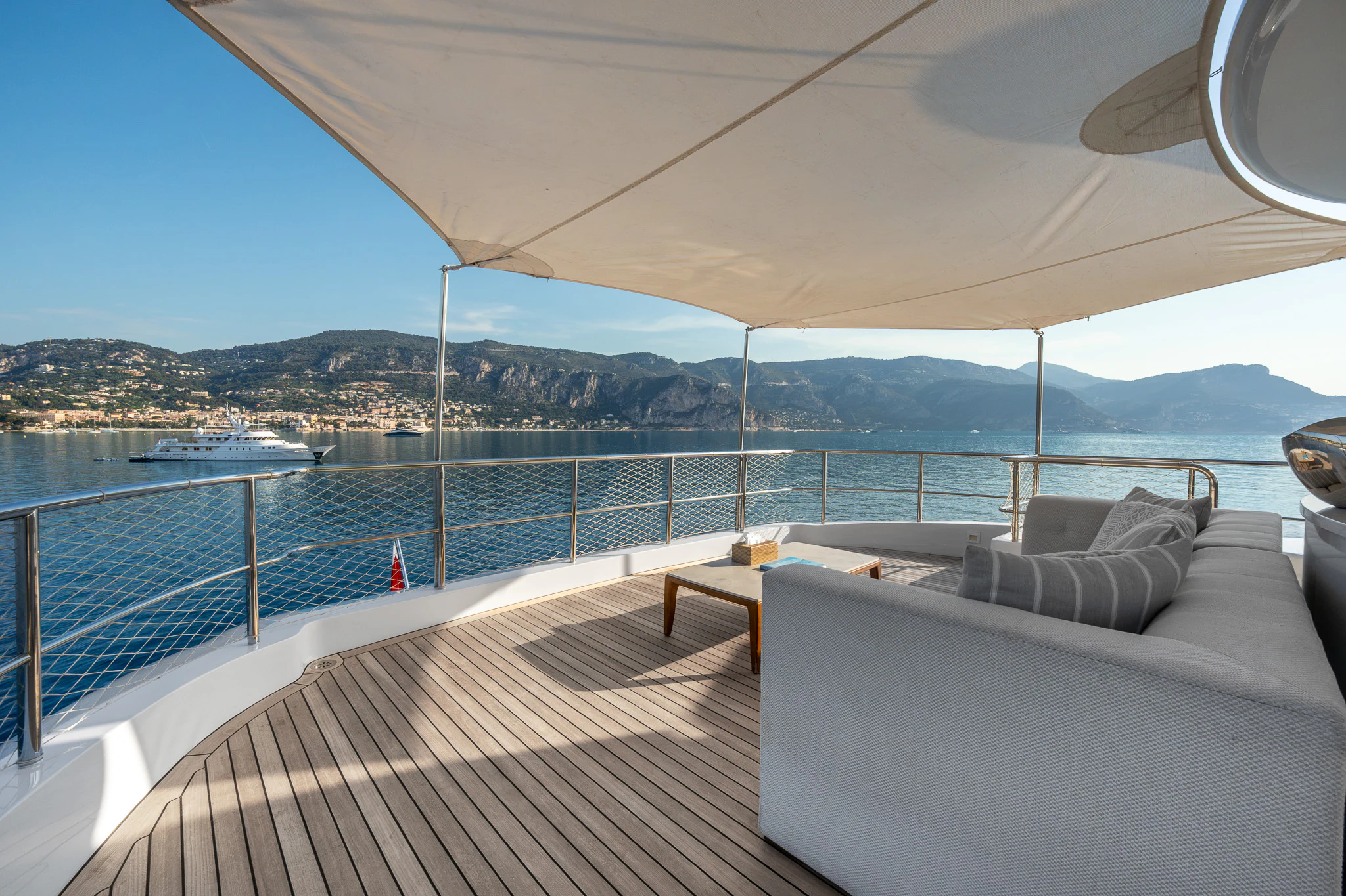 a boat on the water aboard TITIAN PEARL Yacht for Sale