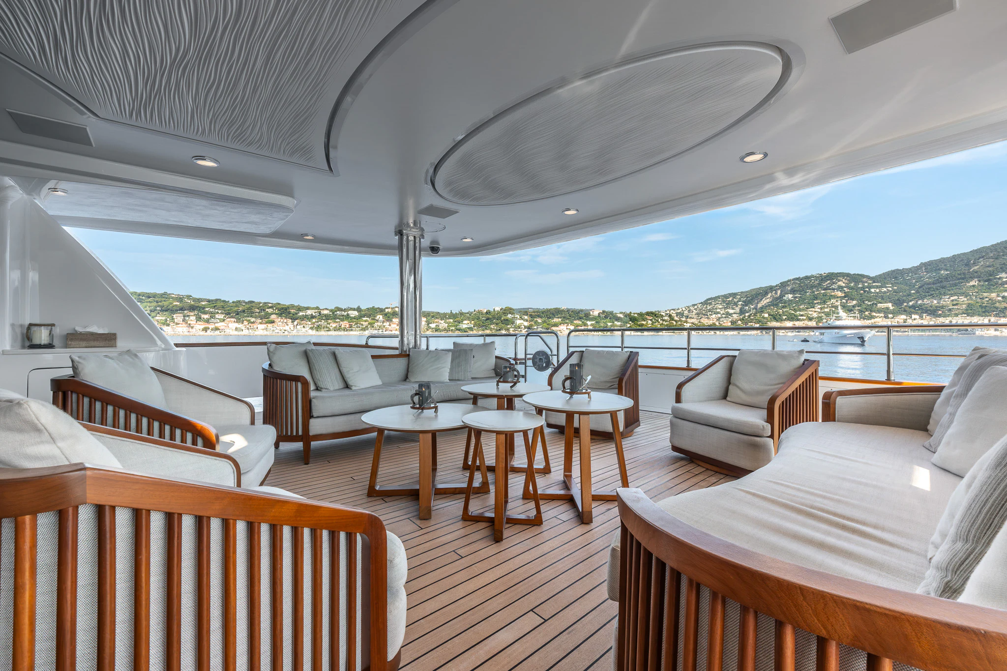 a boat on the water aboard TITIAN PEARL Yacht for Sale