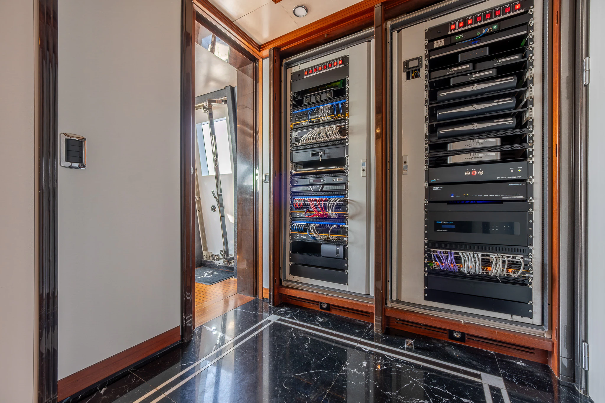 a large room with a large oven aboard TITIAN PEARL Yacht for Sale