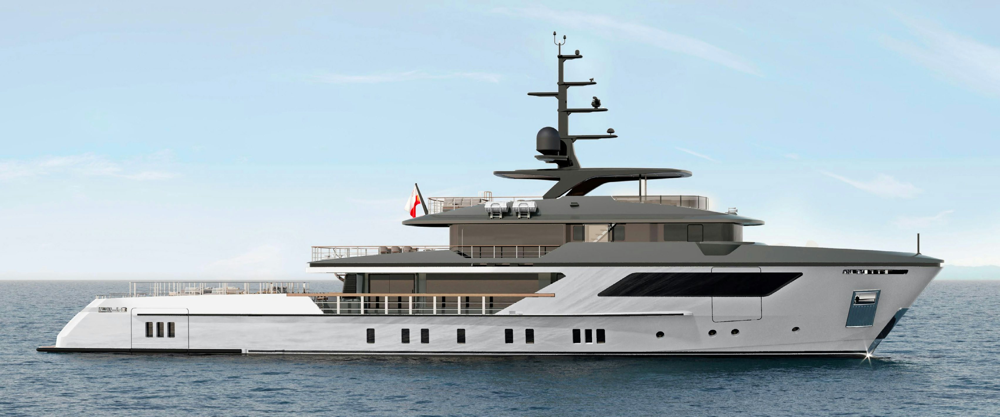 a large ship in the water aboard PARA BELLUM Yacht for Charter