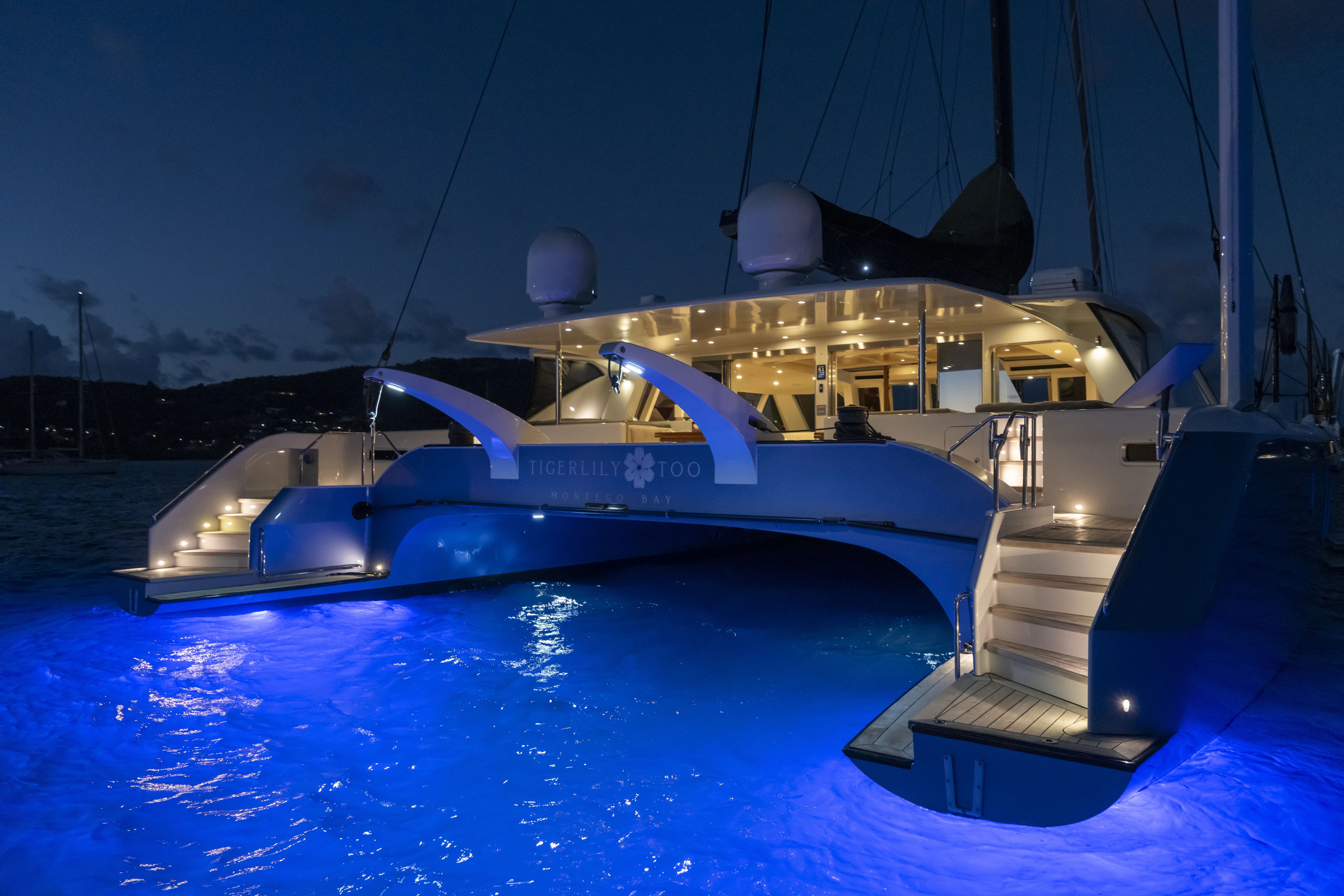 a boat on the water aboard TIGER LILY TOO Yacht for Sale