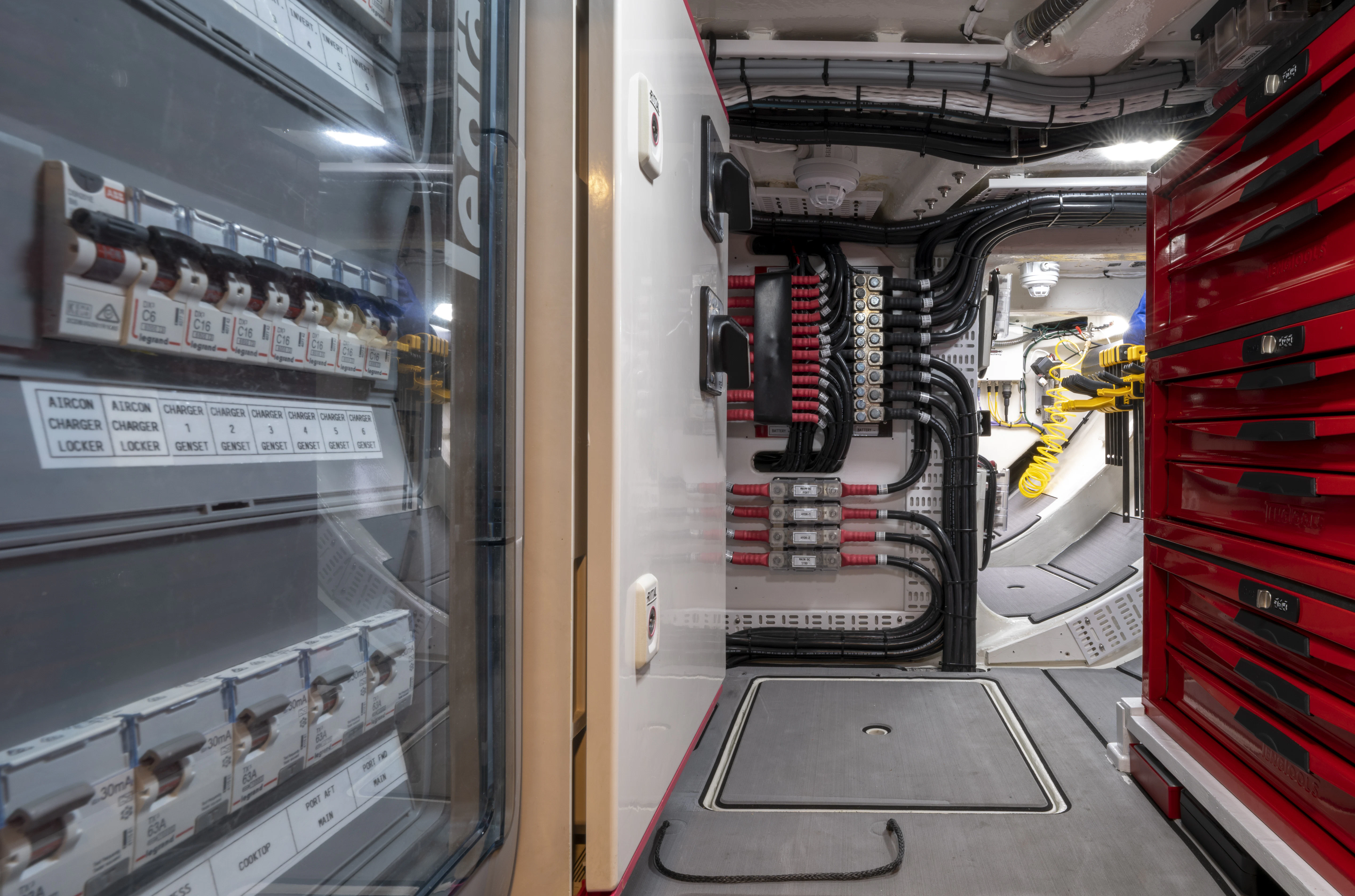 inside of a server room aboard TIGER LILY TOO Yacht for Sale