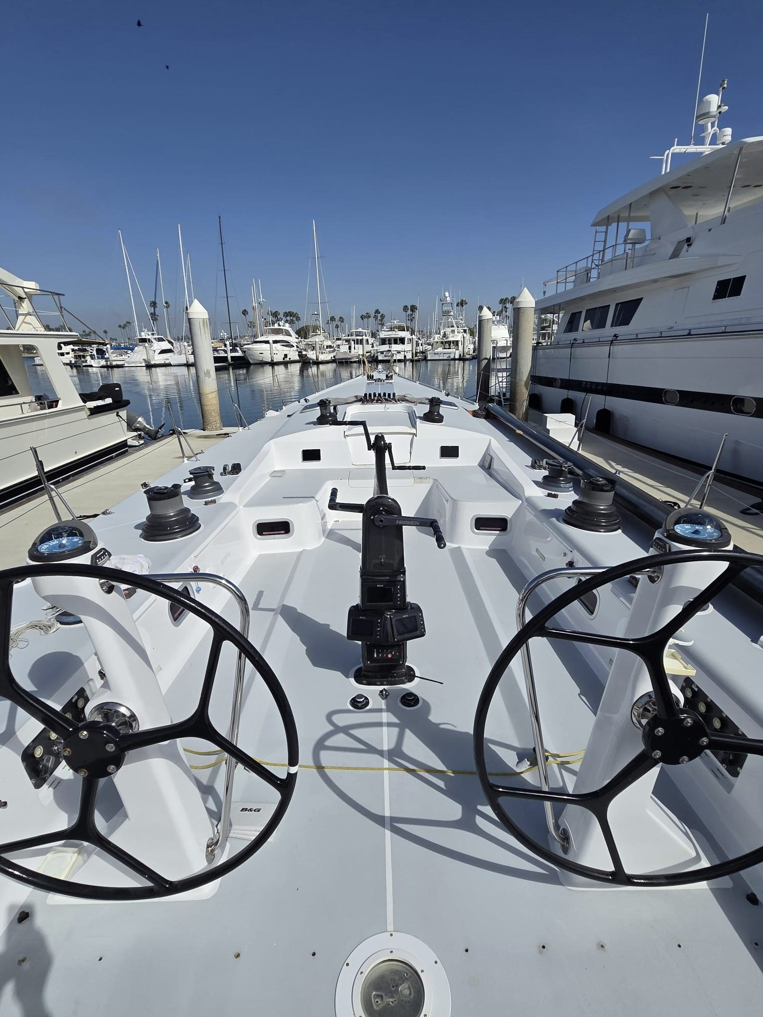 a large white tower aboard PELIGROSO Yacht for Sale