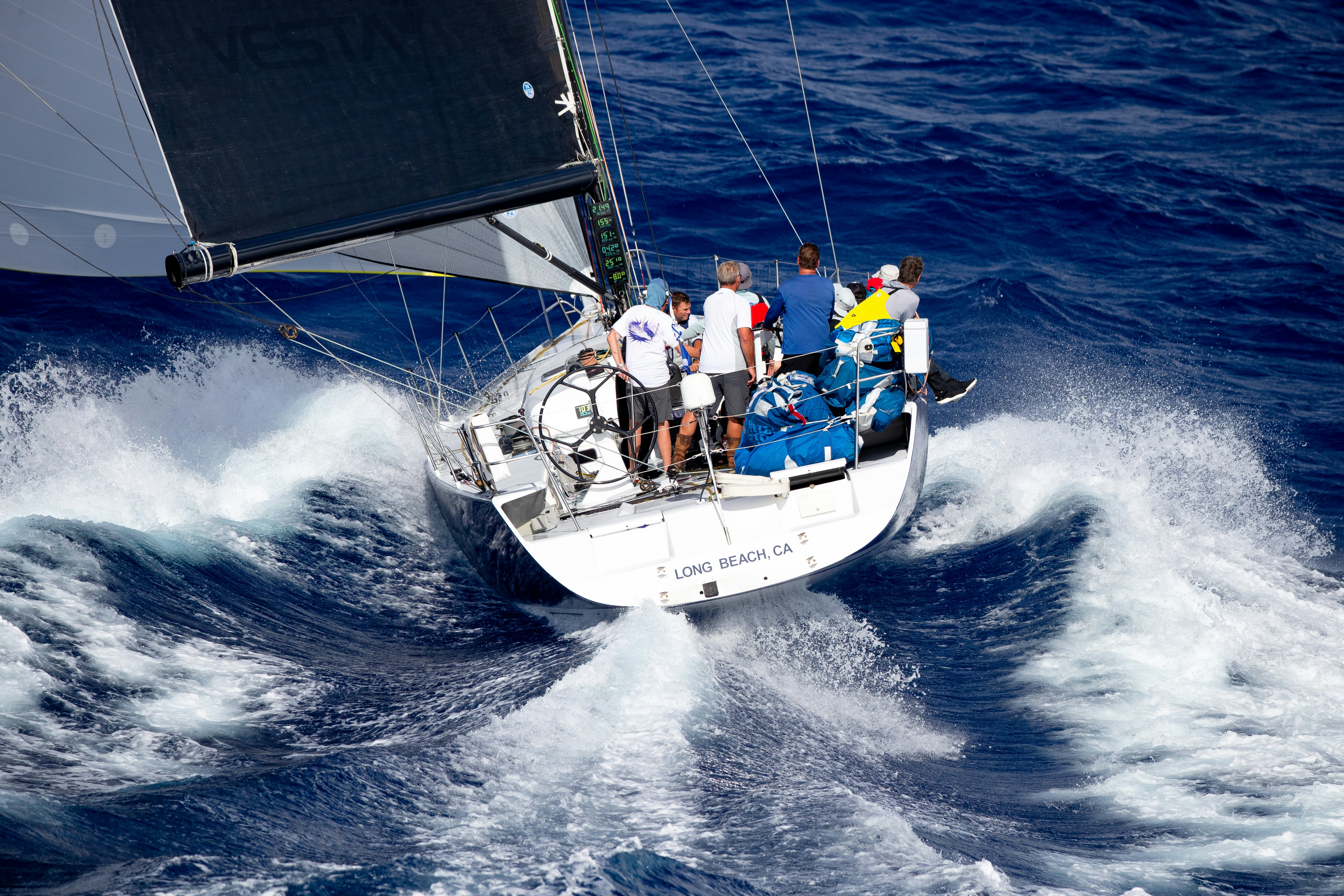 a group of people on a boat aboard PELIGROSO Yacht for Sale