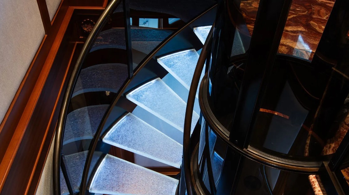 a close-up of some chairs aboard CROSSED SABRE Yacht for Charter