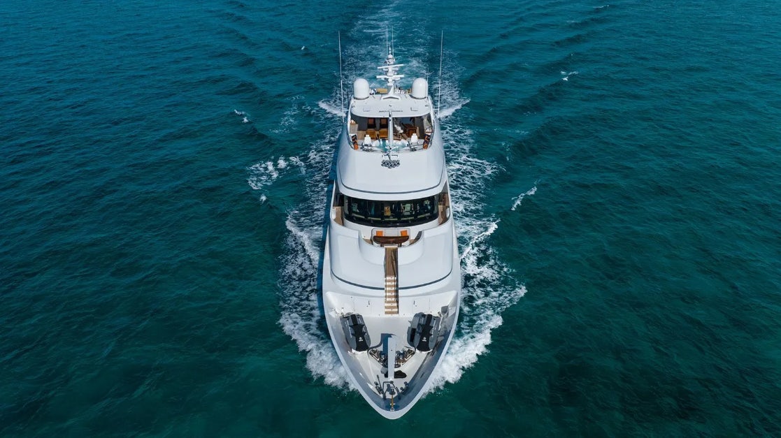 a boat in the water aboard CROSSED SABRE Yacht for Charter