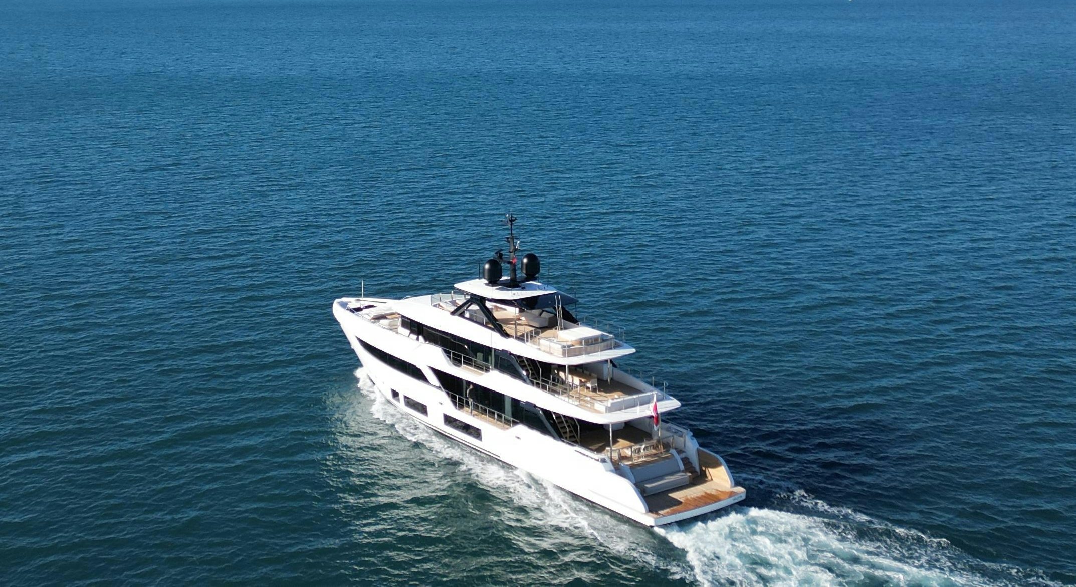 a boat in the water aboard LA VETTA Yacht for Sale