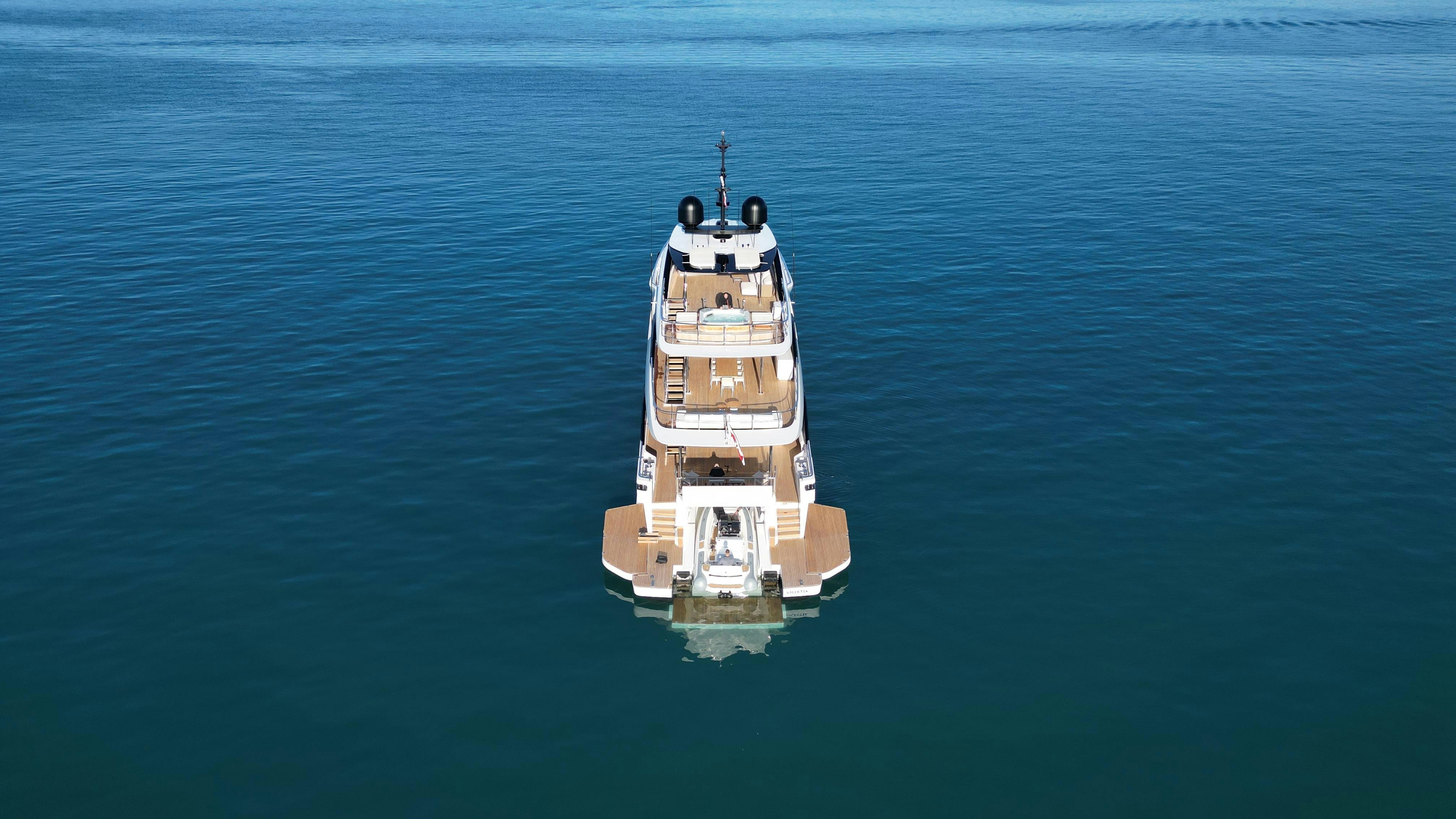 a boat in the water aboard LA VETTA Yacht for Sale