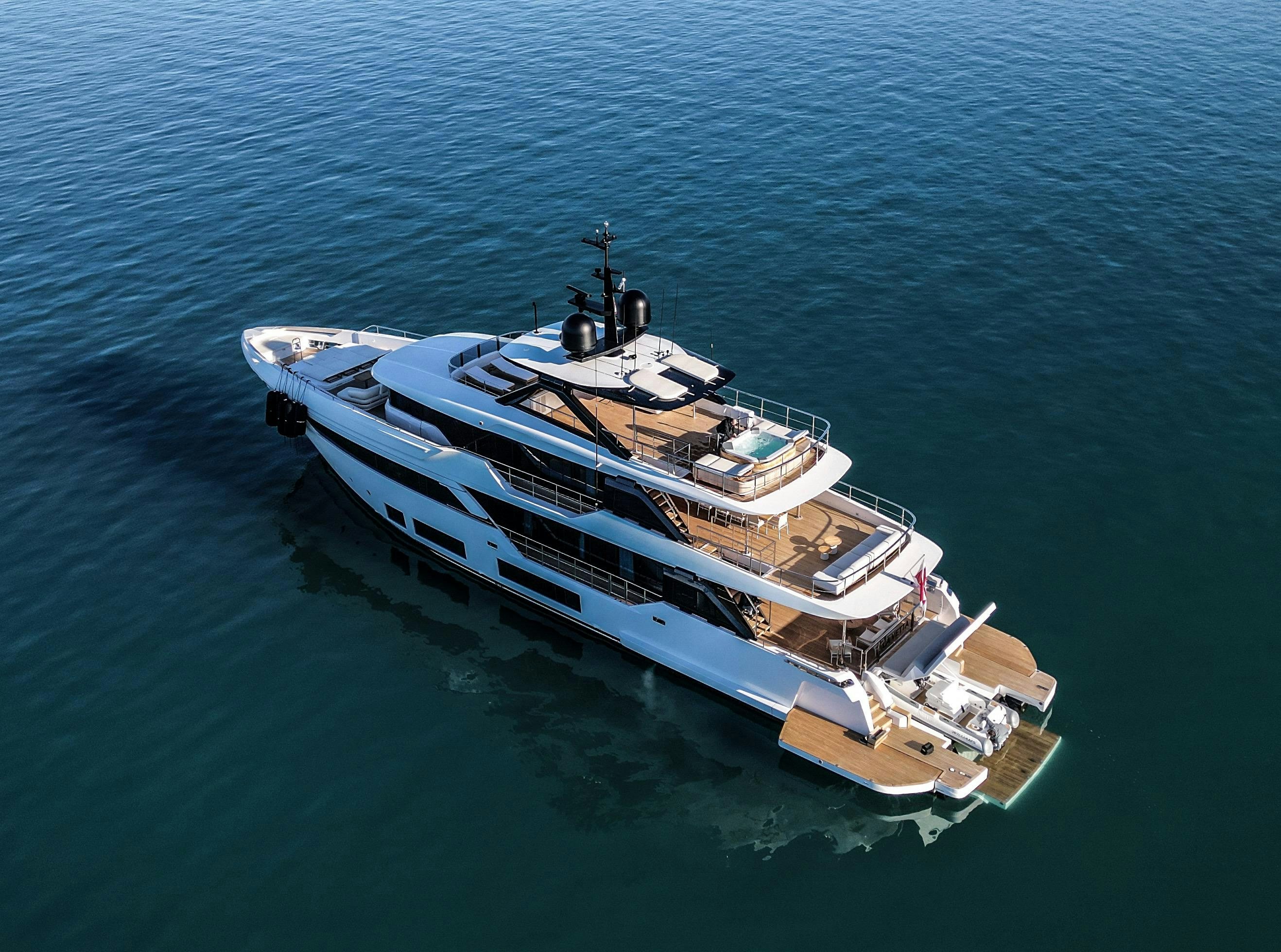 a ship in the water aboard LA VETTA Yacht for Sale