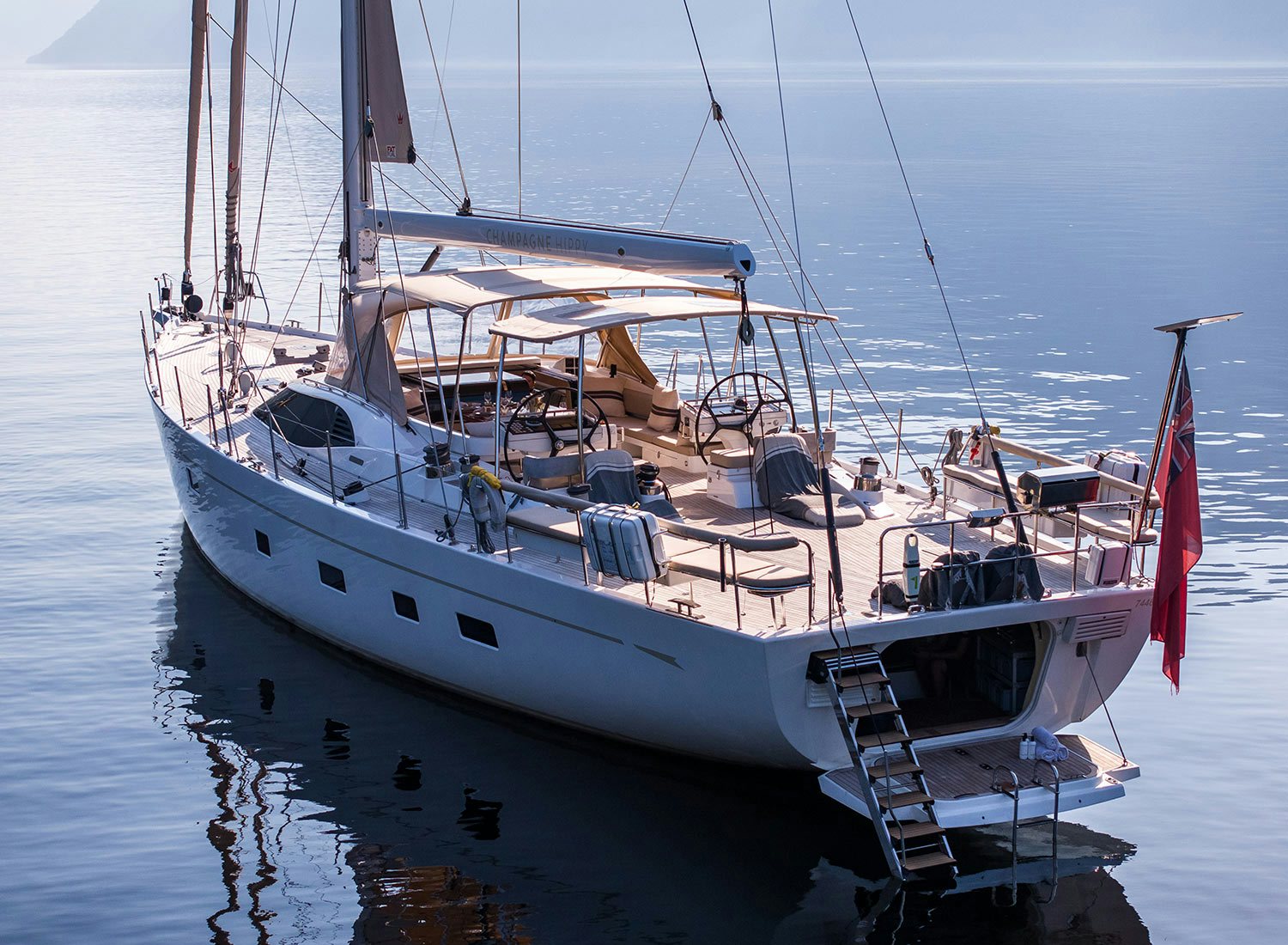 a boat on the water aboard CHAMPAGNE HIPPY Yacht for Sale