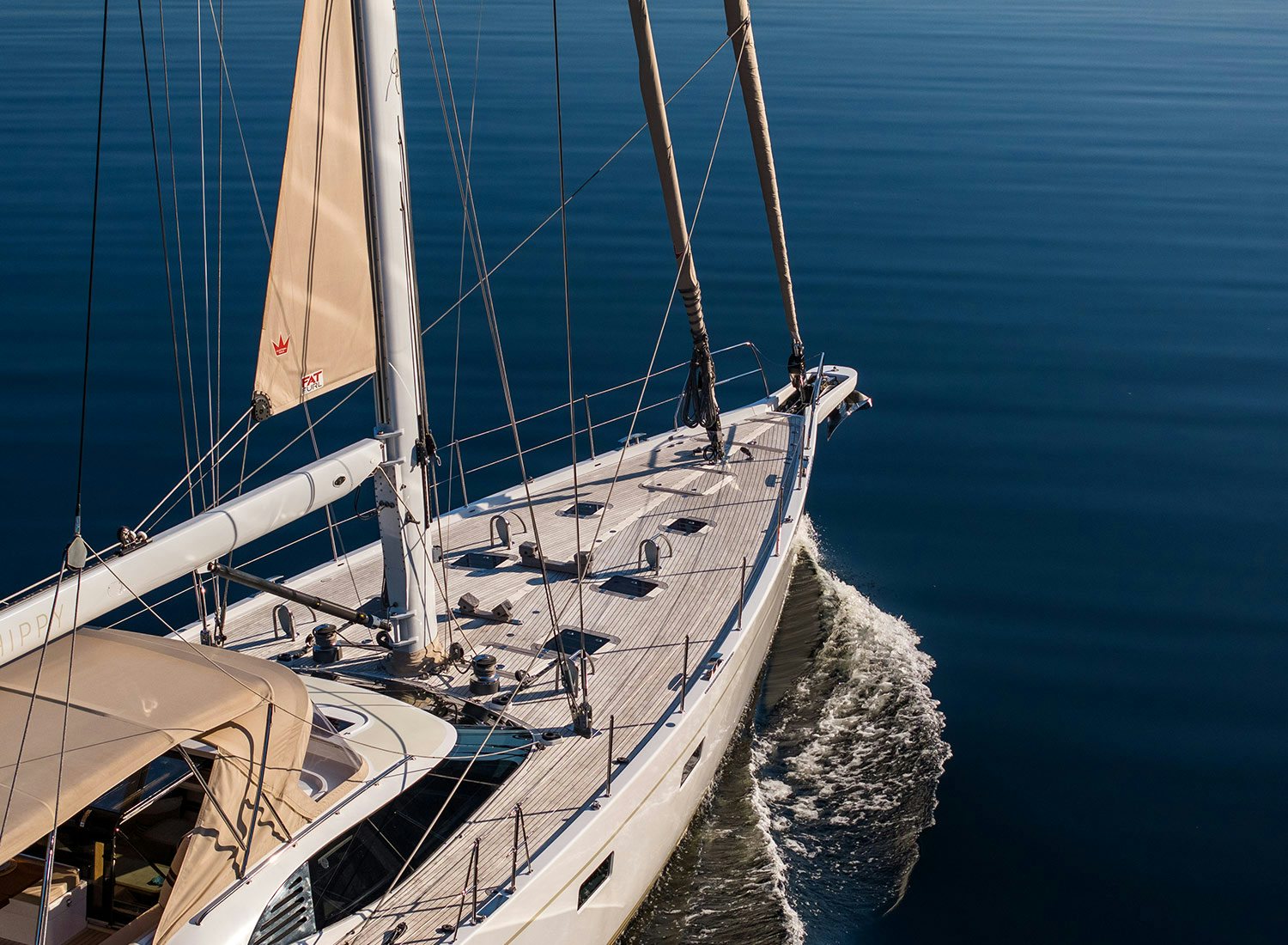 a boat on the water aboard CHAMPAGNE HIPPY Yacht for Sale