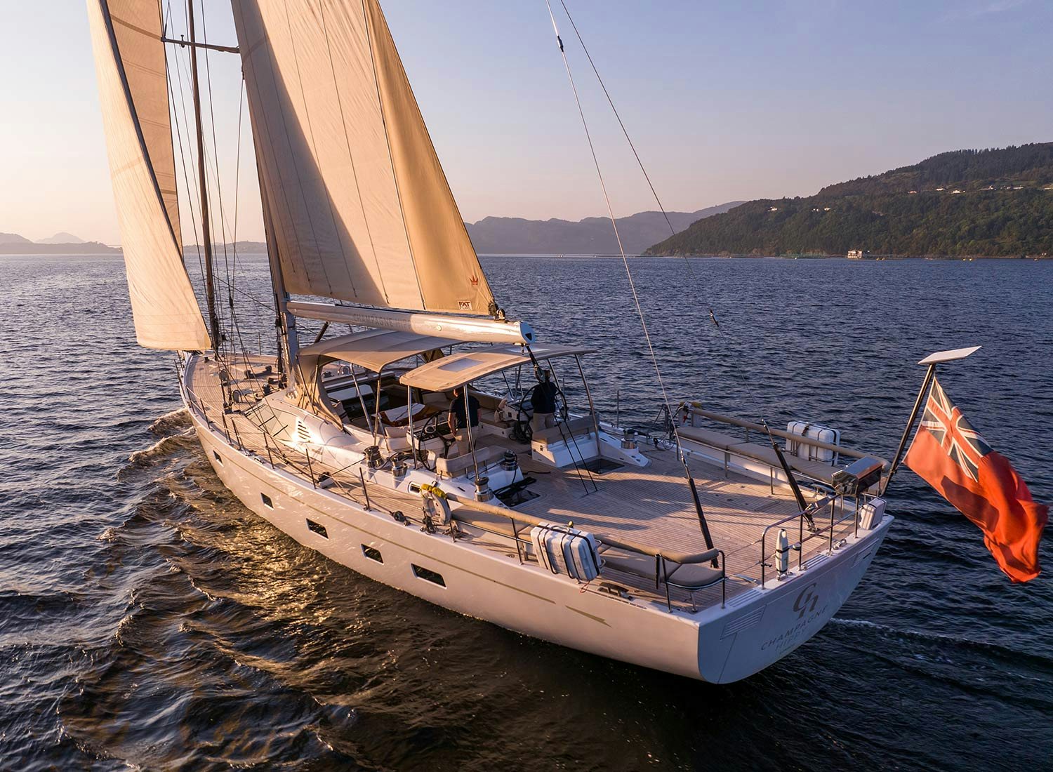 a boat on the water aboard CHAMPAGNE HIPPY Yacht for Sale