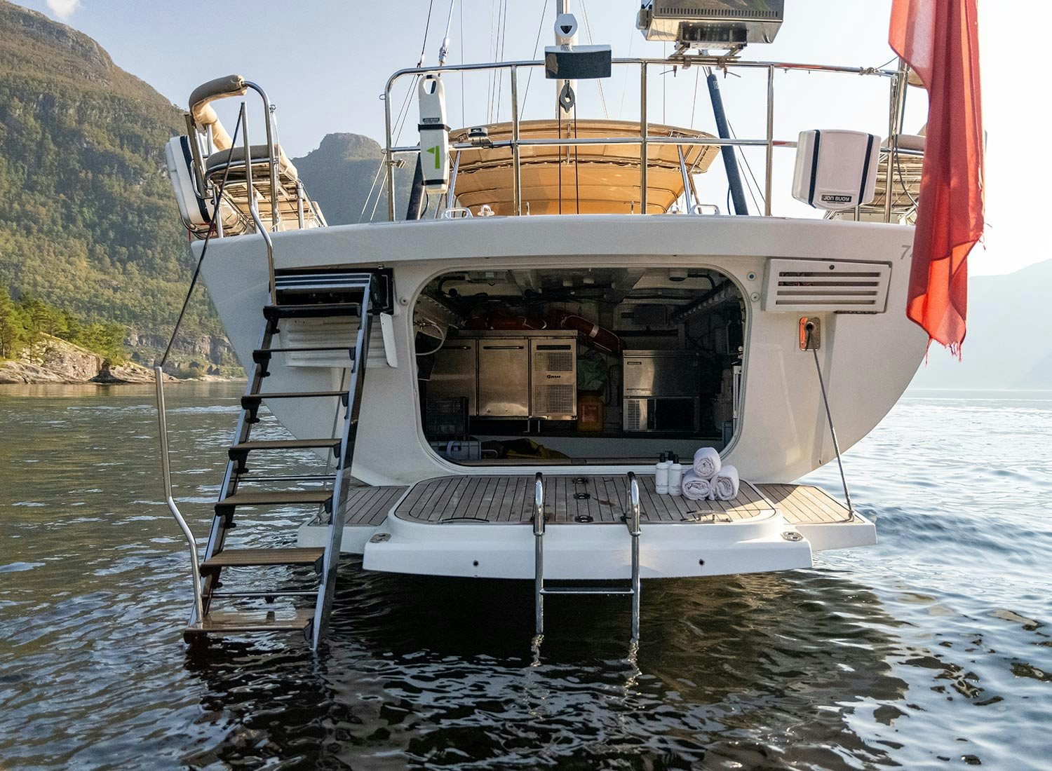 a boat in the water aboard CHAMPAGNE HIPPY Yacht for Sale