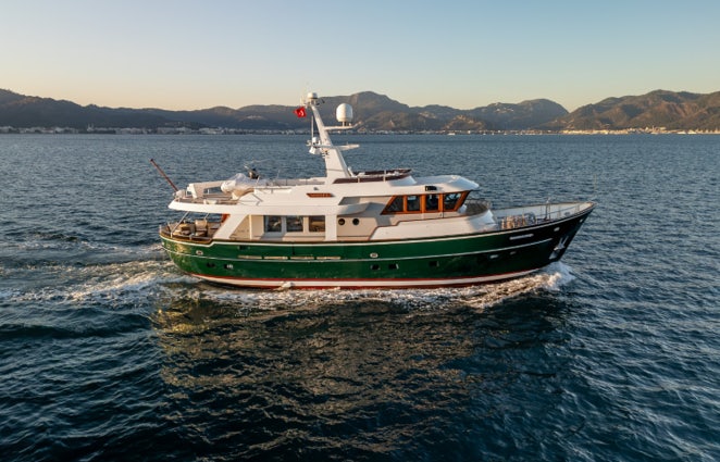 a boat on the water aboard YOSMA Yacht for Sale