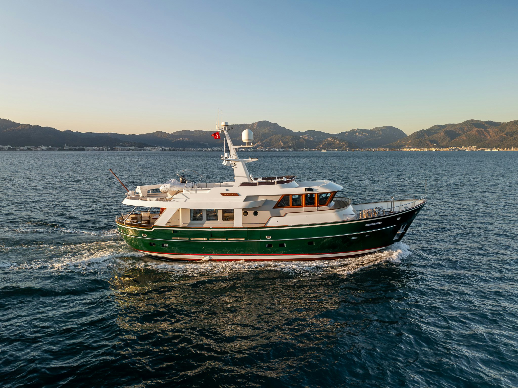 a boat in the water aboard YOSMA Yacht for Sale