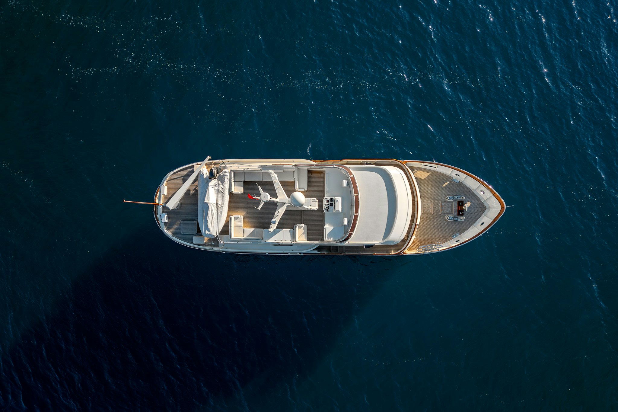 a satellite in the water aboard YOSMA Yacht for Sale