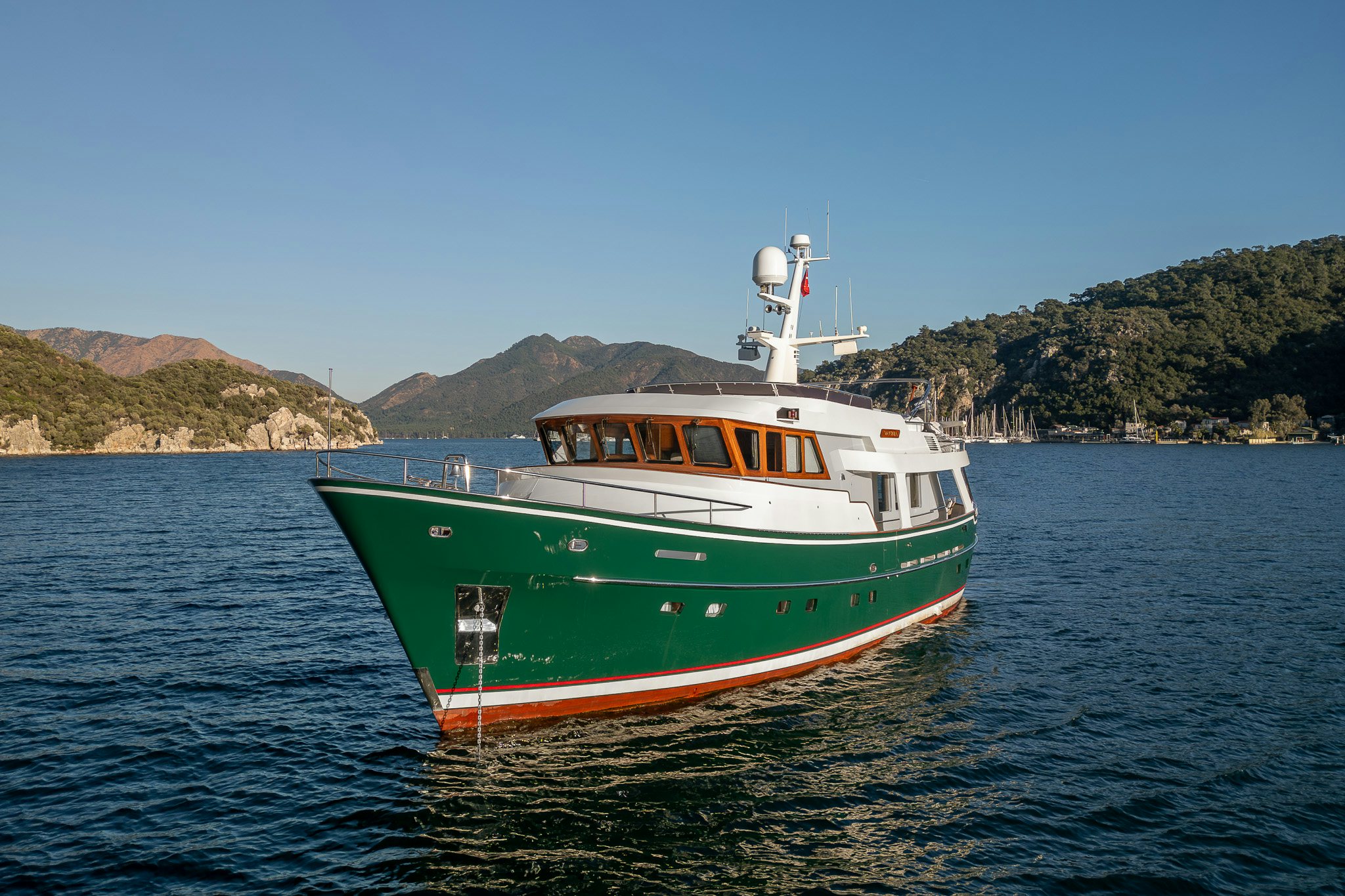 a boat on the water aboard YOSMA Yacht for Sale