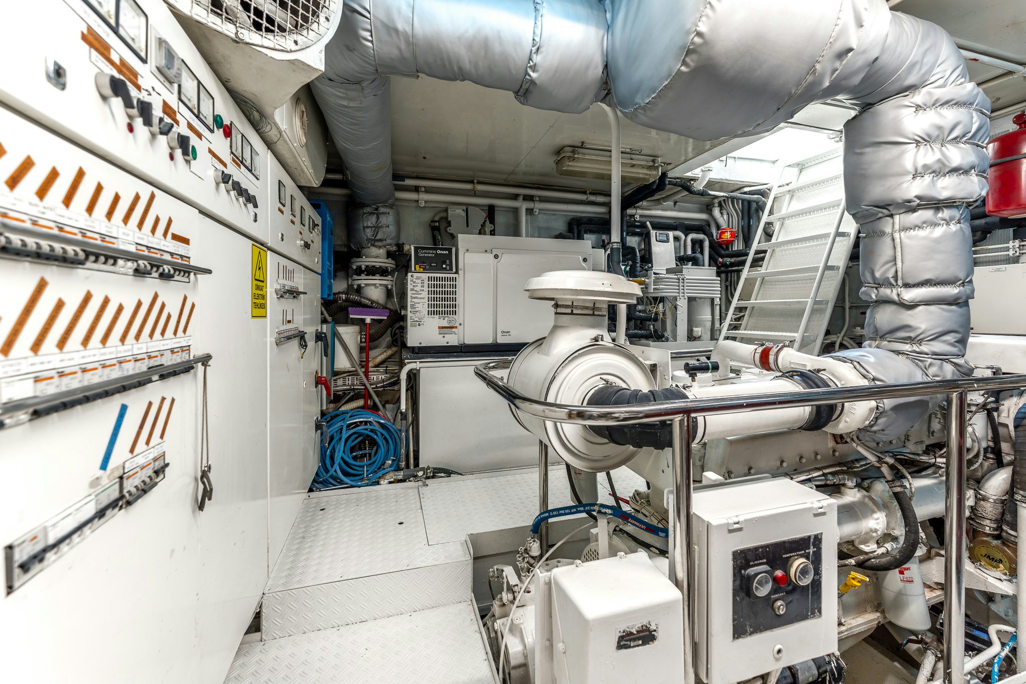 a close-up of a machine aboard YOSMA Yacht for Sale