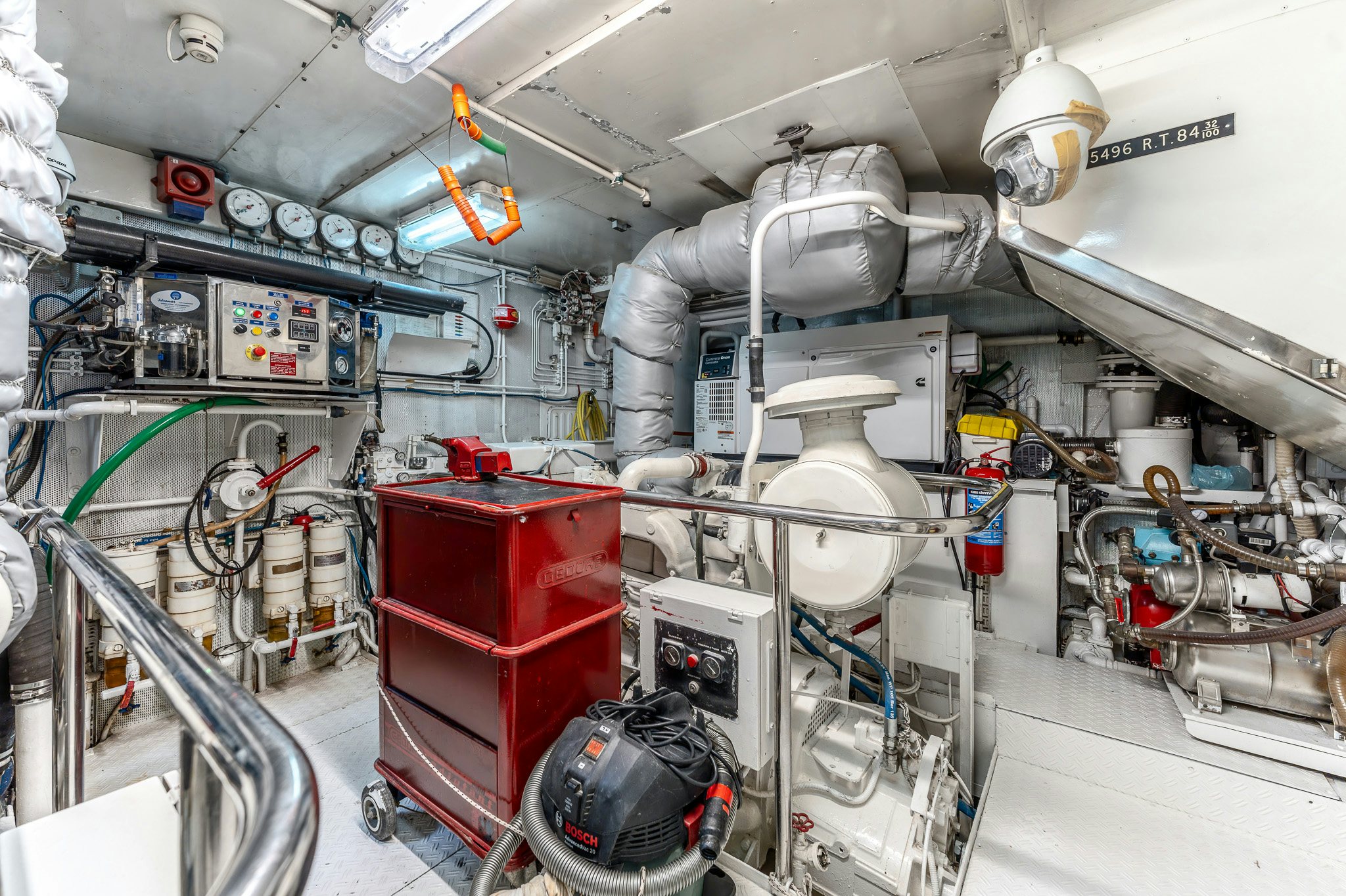 a room with machinery and equipment aboard YOSMA Yacht for Sale