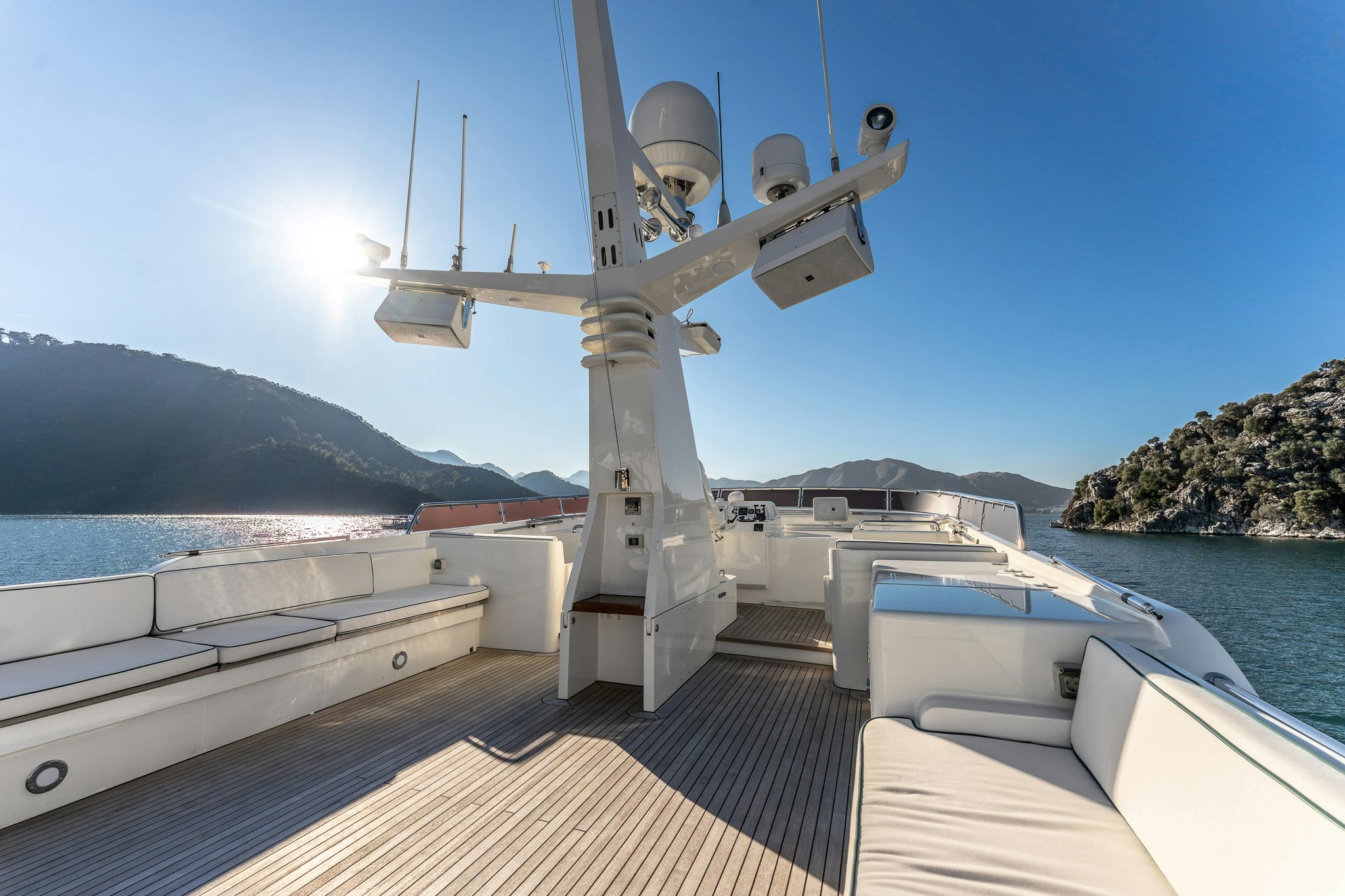 a space shuttle on a boat aboard YOSMA Yacht for Sale