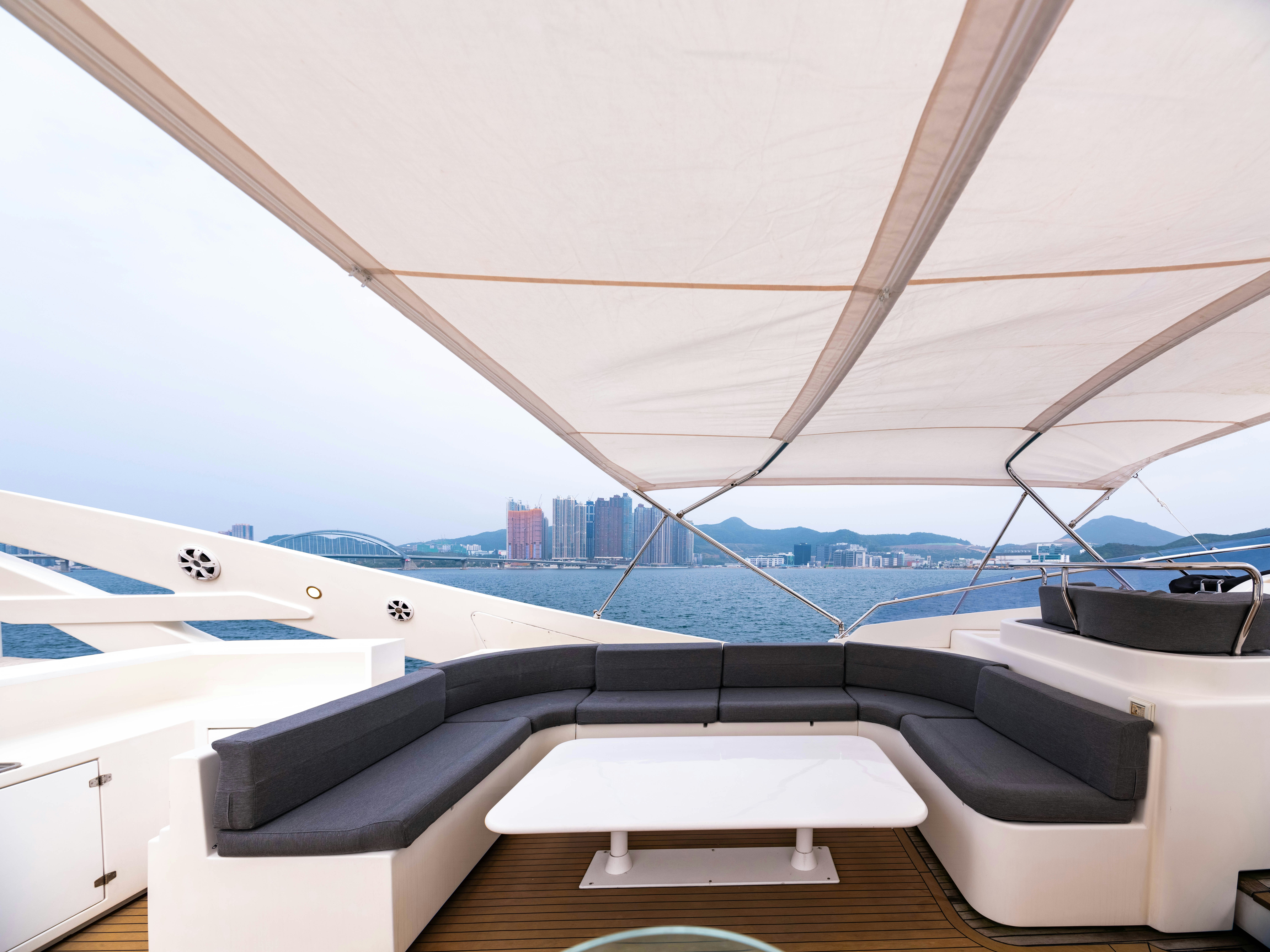 a view of the water from the deck of a boat aboard PANDORA Yacht for Sale