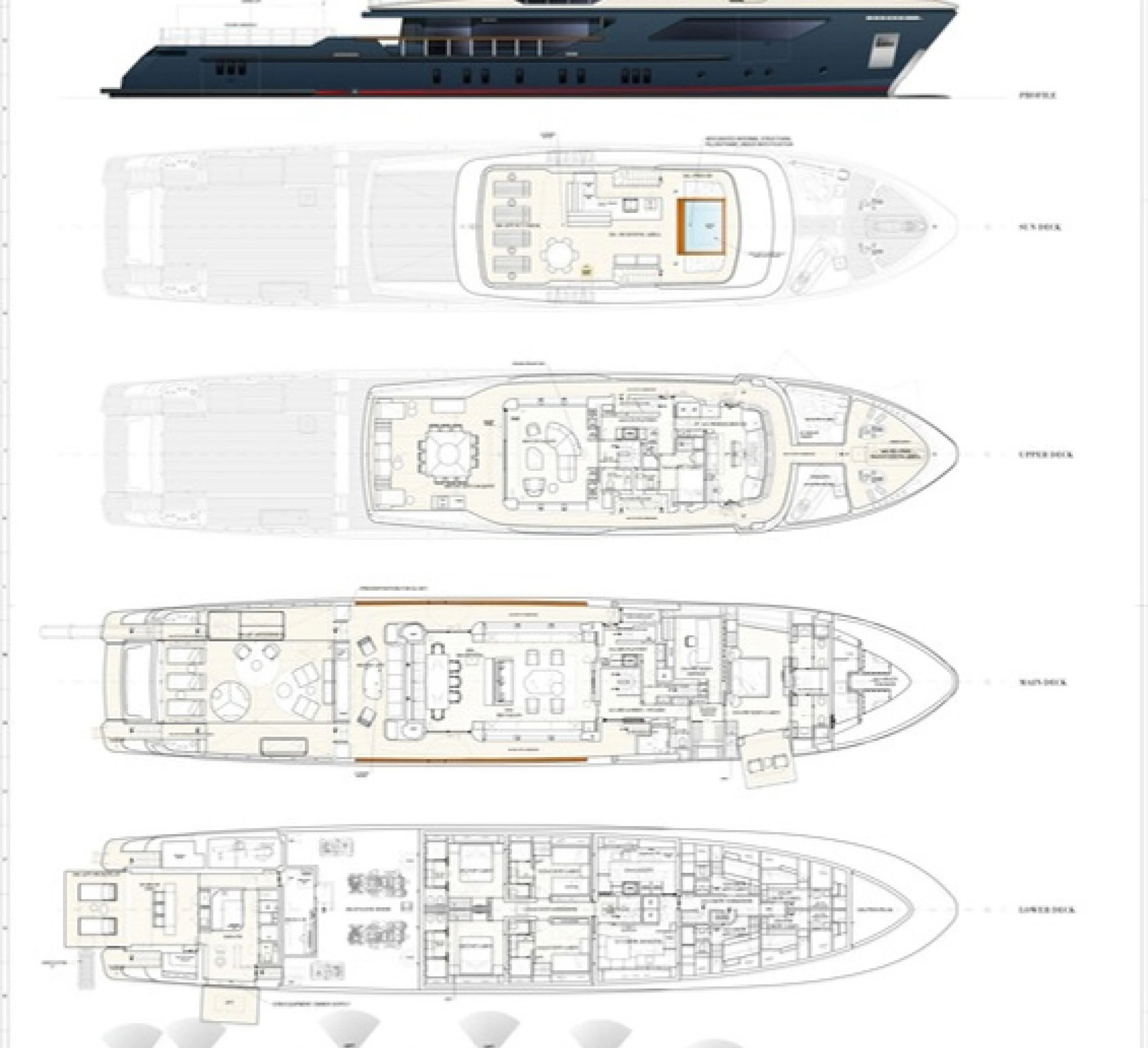 diagram aboard CASA F Yacht for Charter