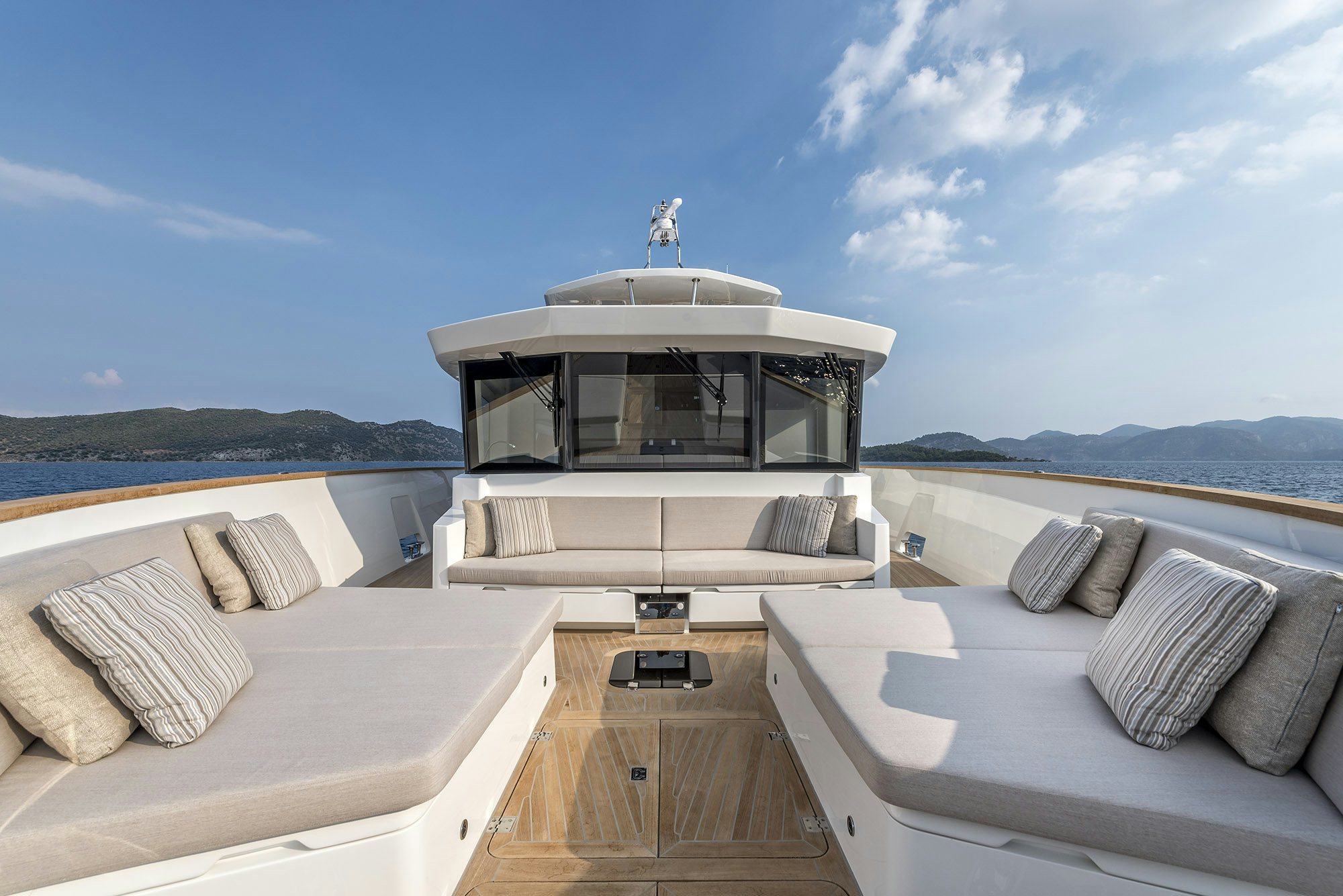 a boat on a boat aboard MAORIA Yacht for Charter
