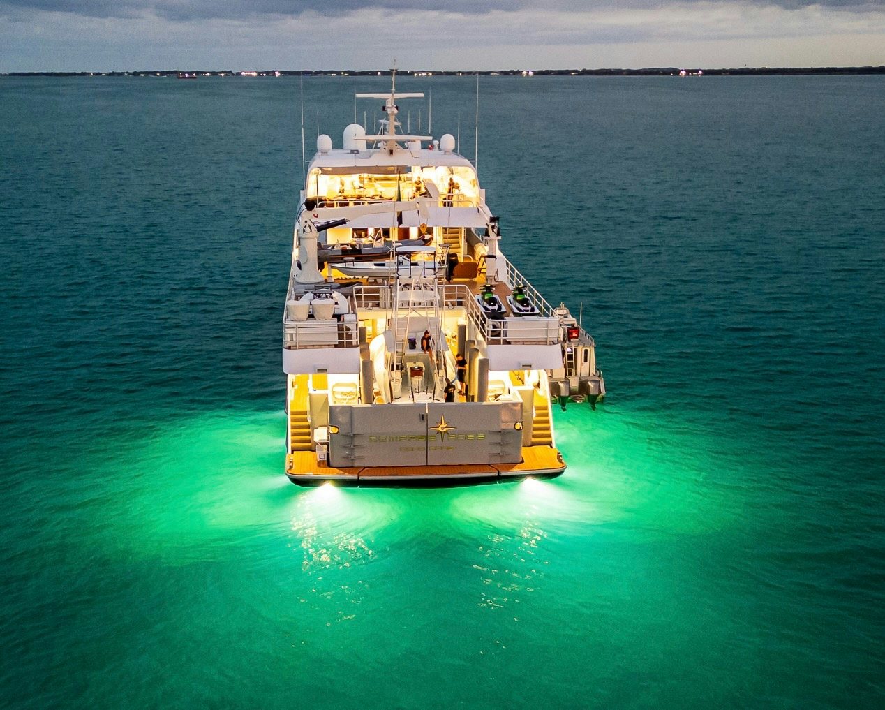 a ship in the water aboard COMPASS ROSE Yacht for Sale