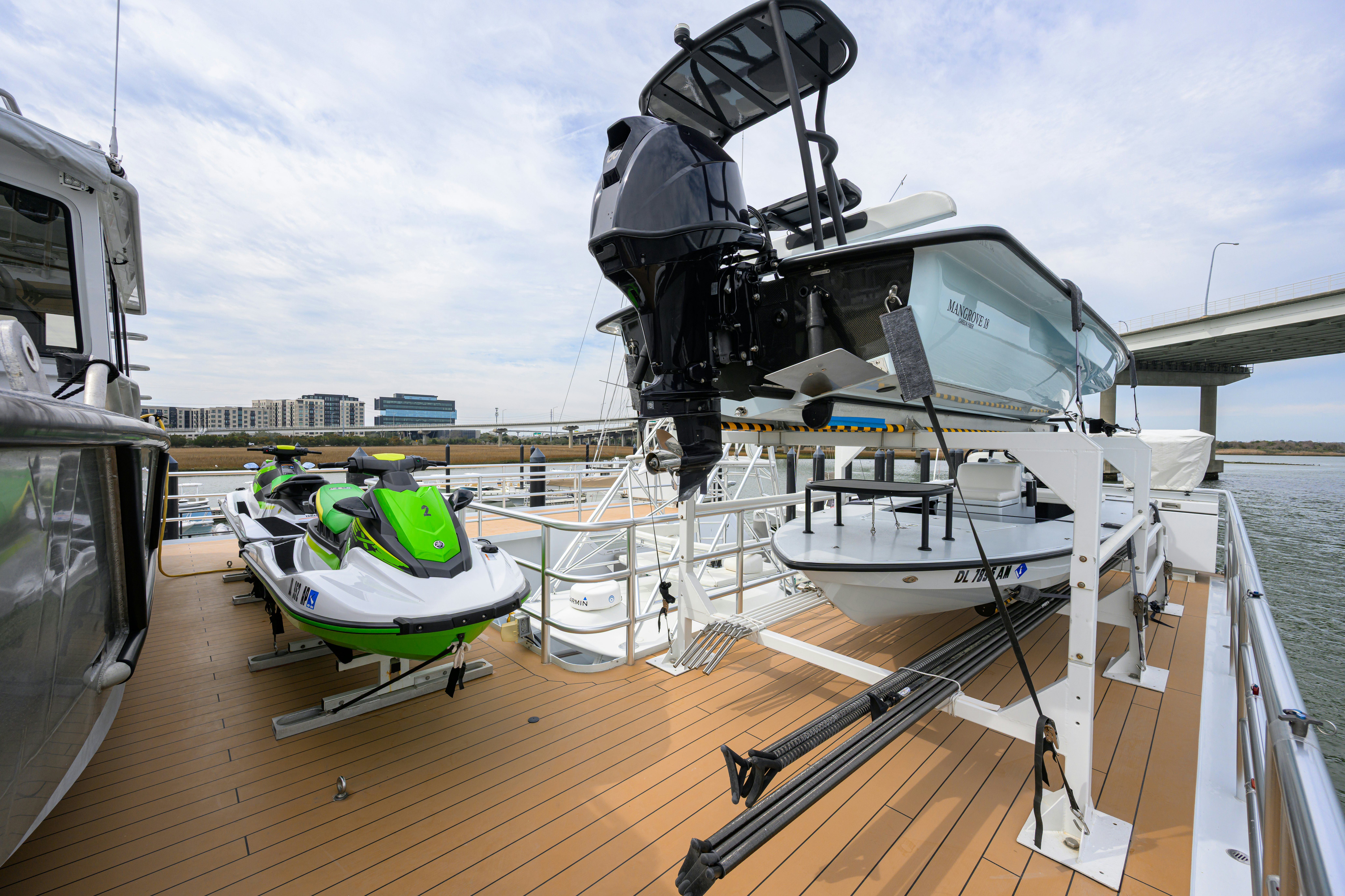 a boat docked at a pier aboard COMPASS ROSE Yacht for Sale