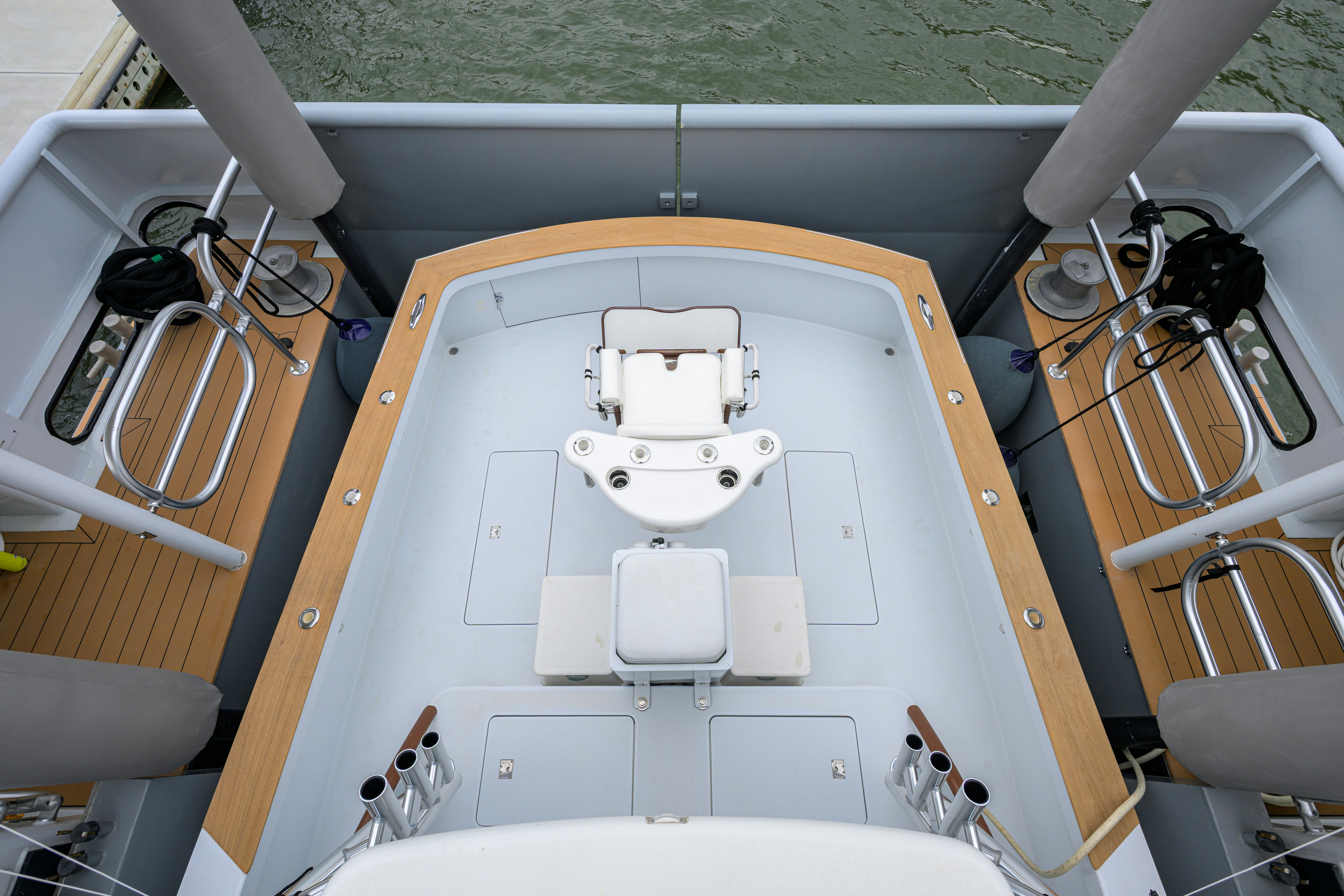 a white machine with a white panel aboard COMPASS ROSE Yacht for Sale