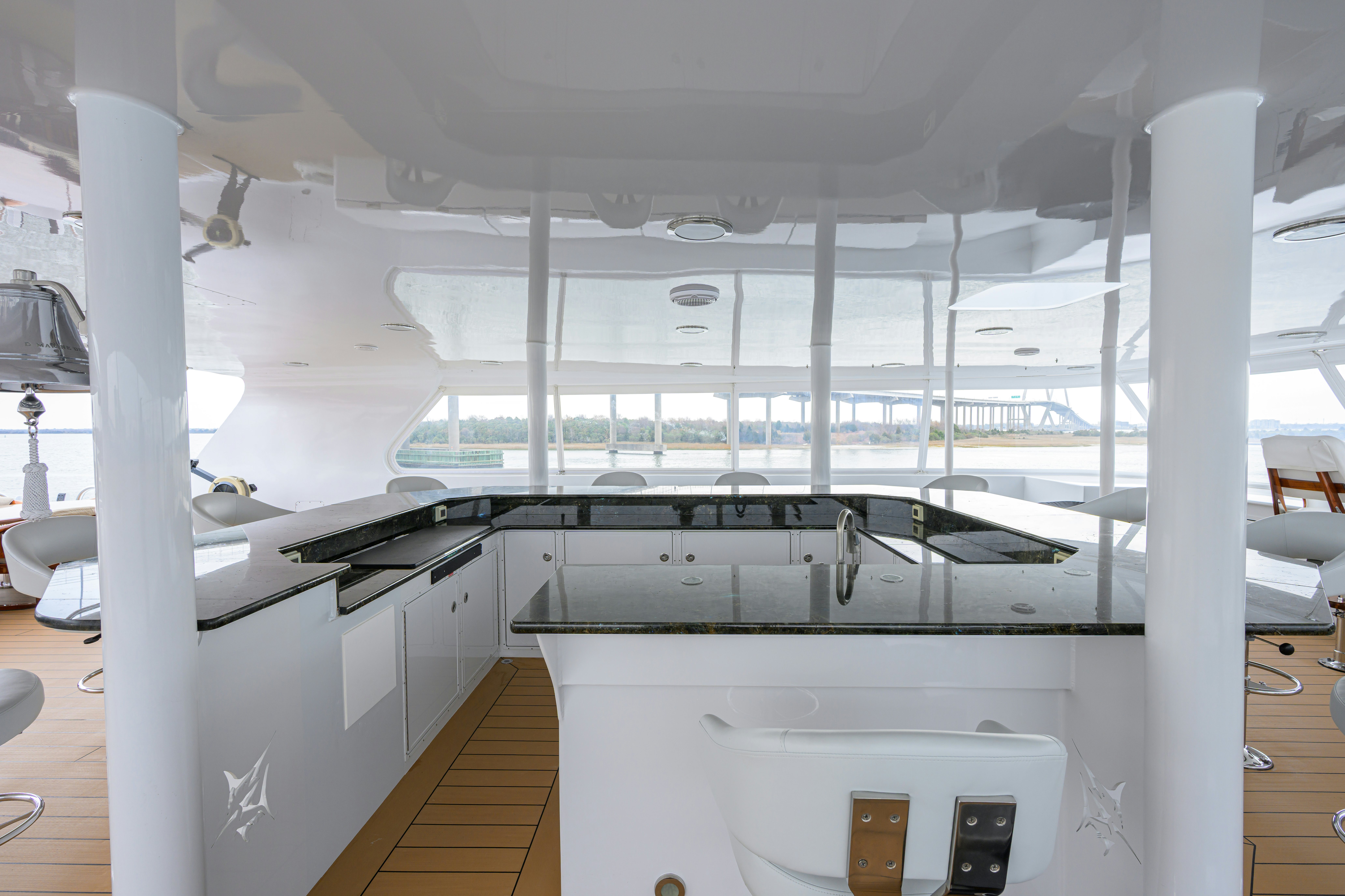 a room with many machines aboard COMPASS ROSE Yacht for Sale